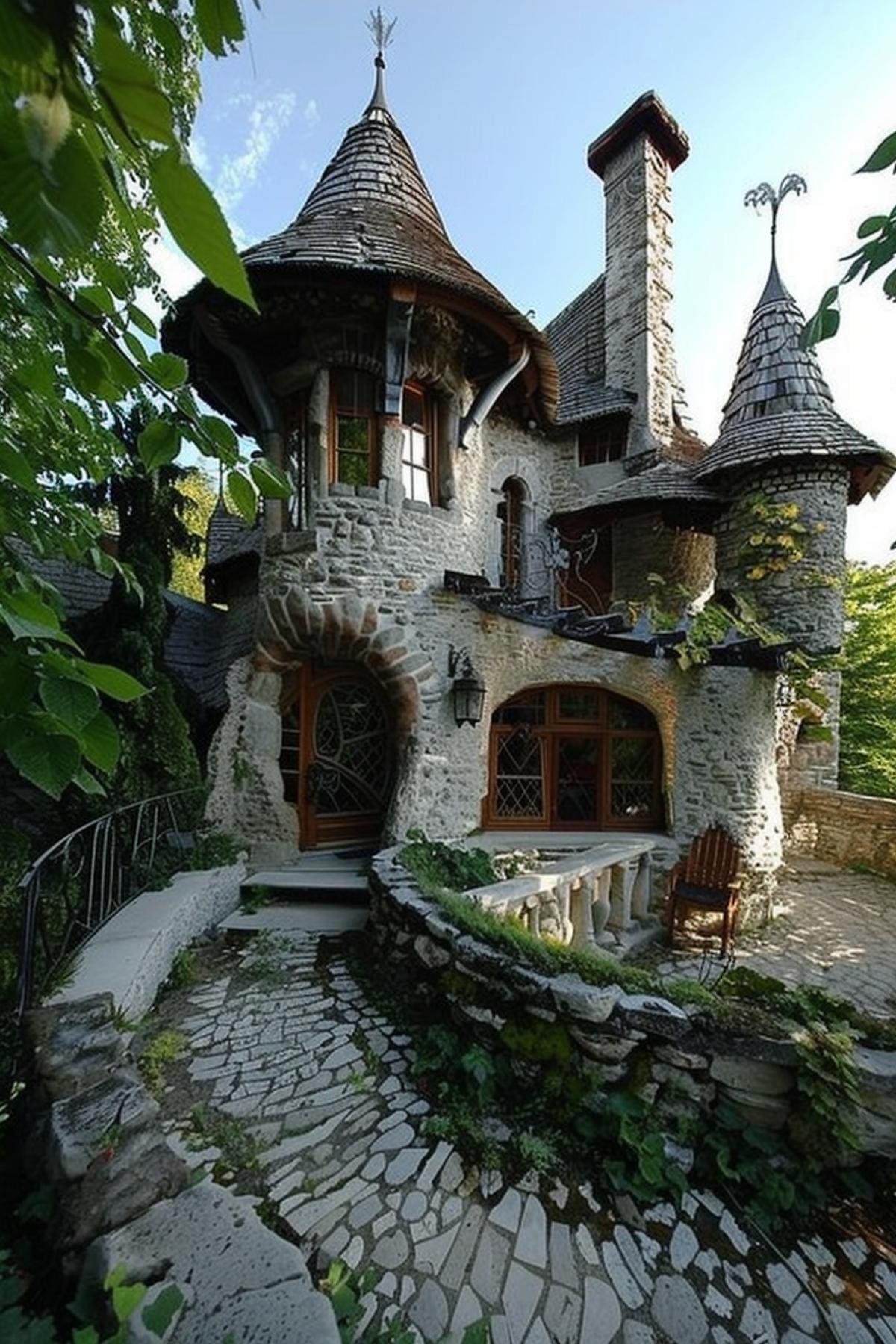 school for magicians and wizards. castle for living