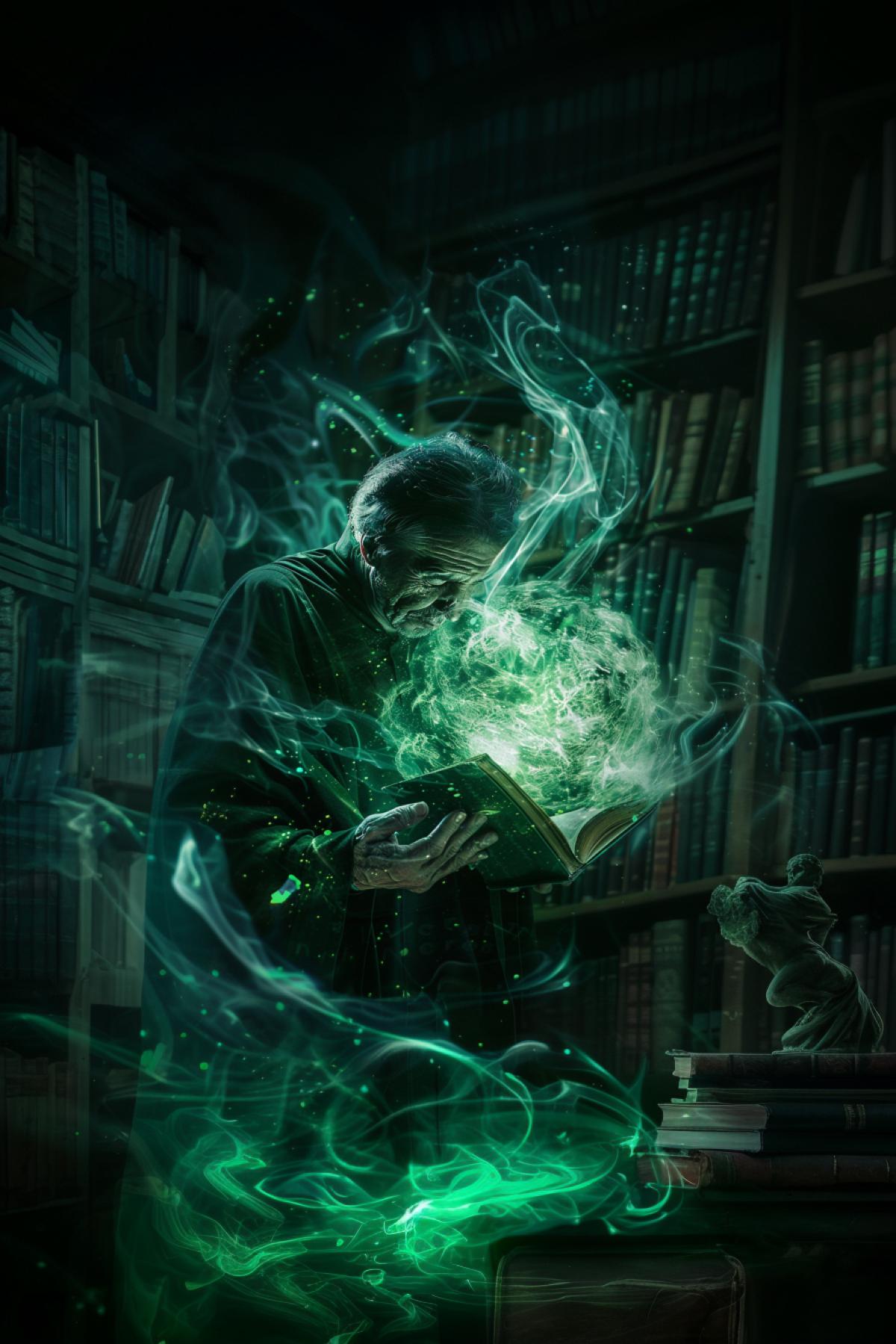 School of magic, magic, esotericism, philosophy, flicker, realistic image, photoshop
