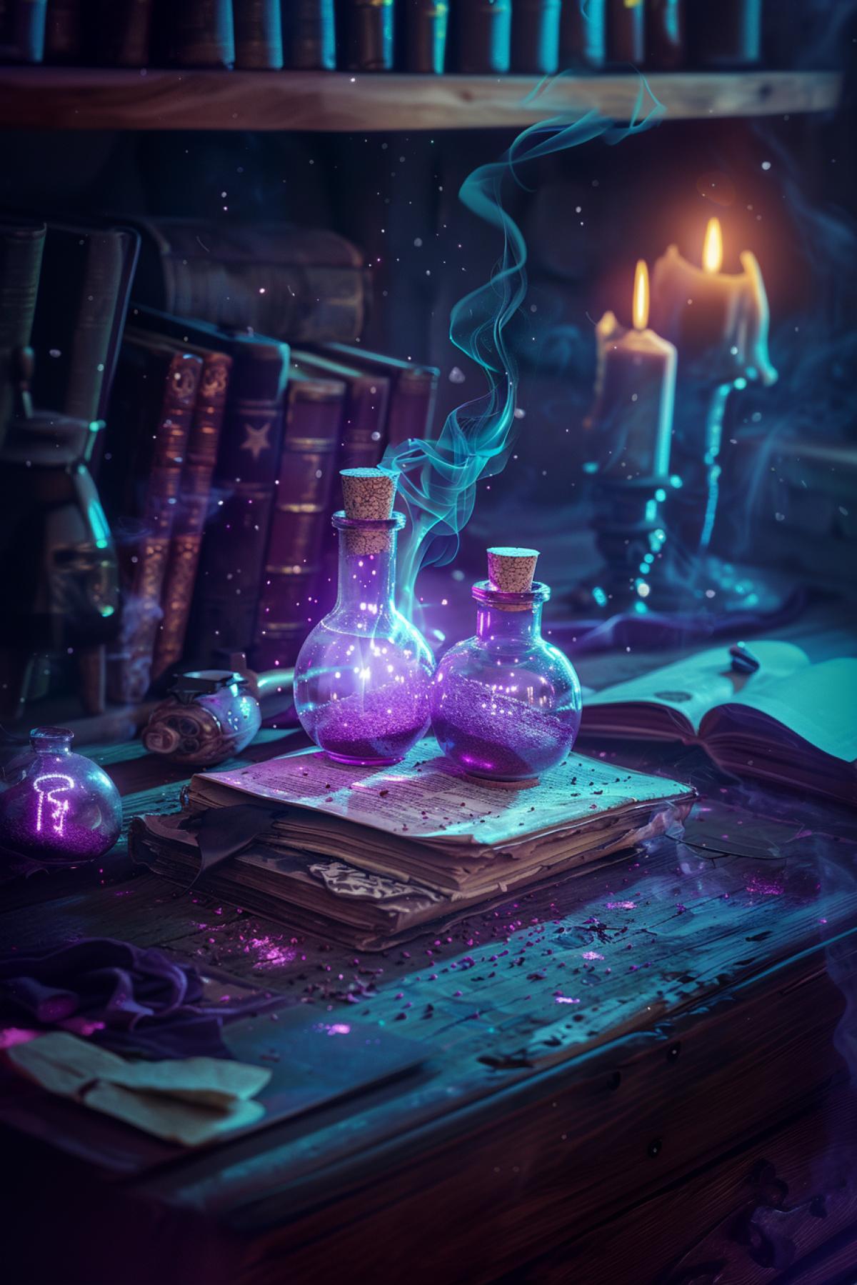 School of magic, magic, esotericism, philosophy, flicker, realistic image, photoshop