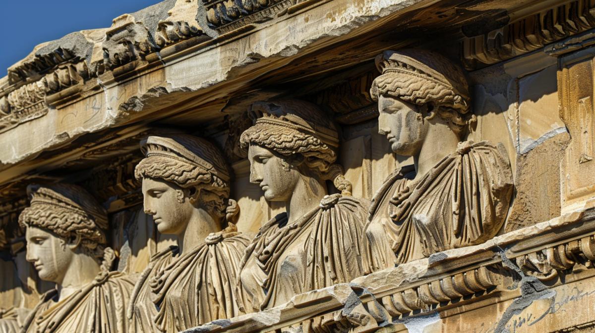 the culture of ancient Greece in all its architectural beauty and philosophizing people