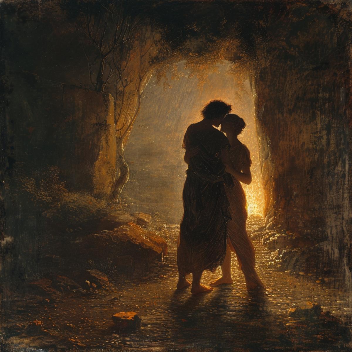 Orpheus descends to hell for his wife Eurydice. Tragic, beautiful love story