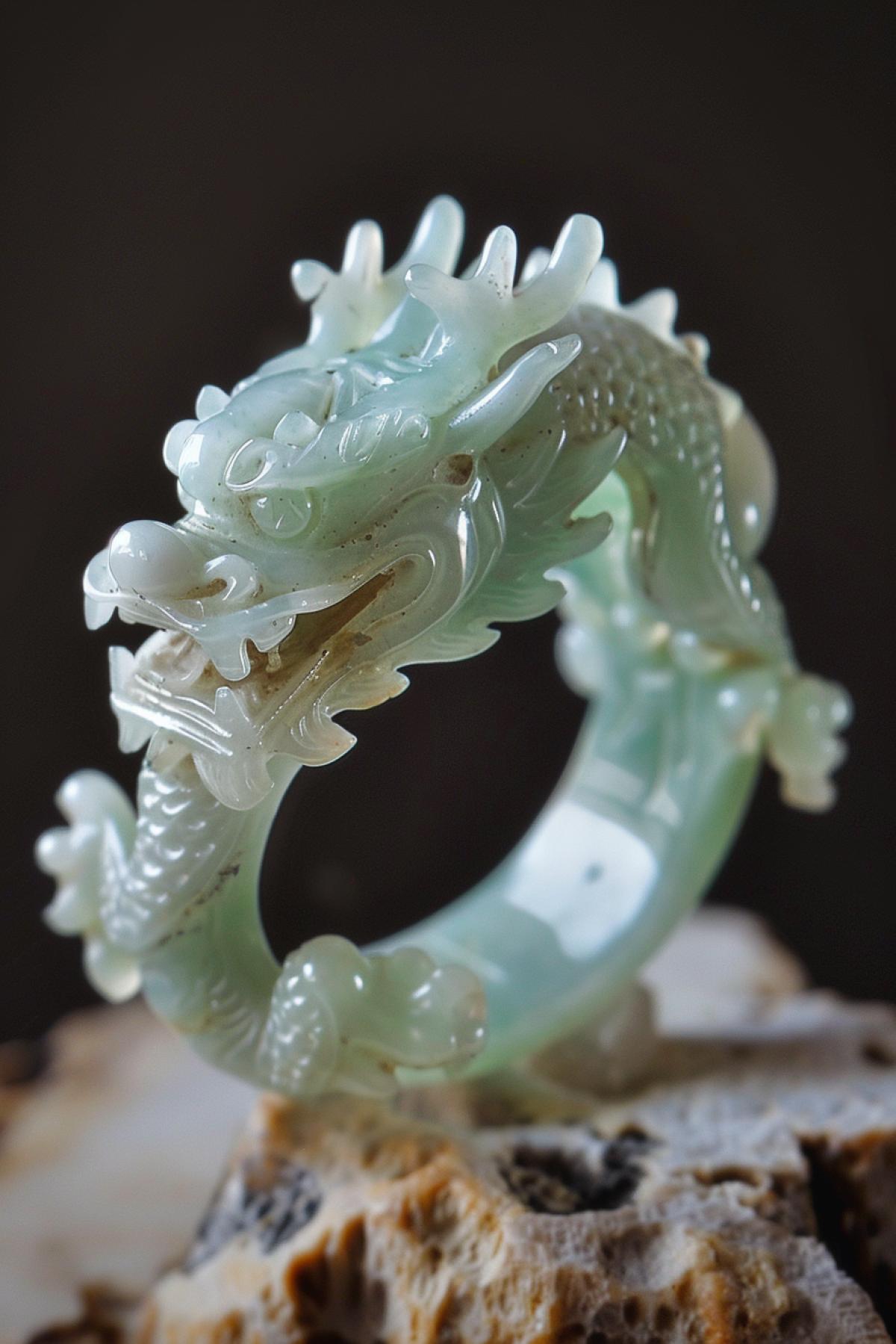 Pan dragon jade ring
