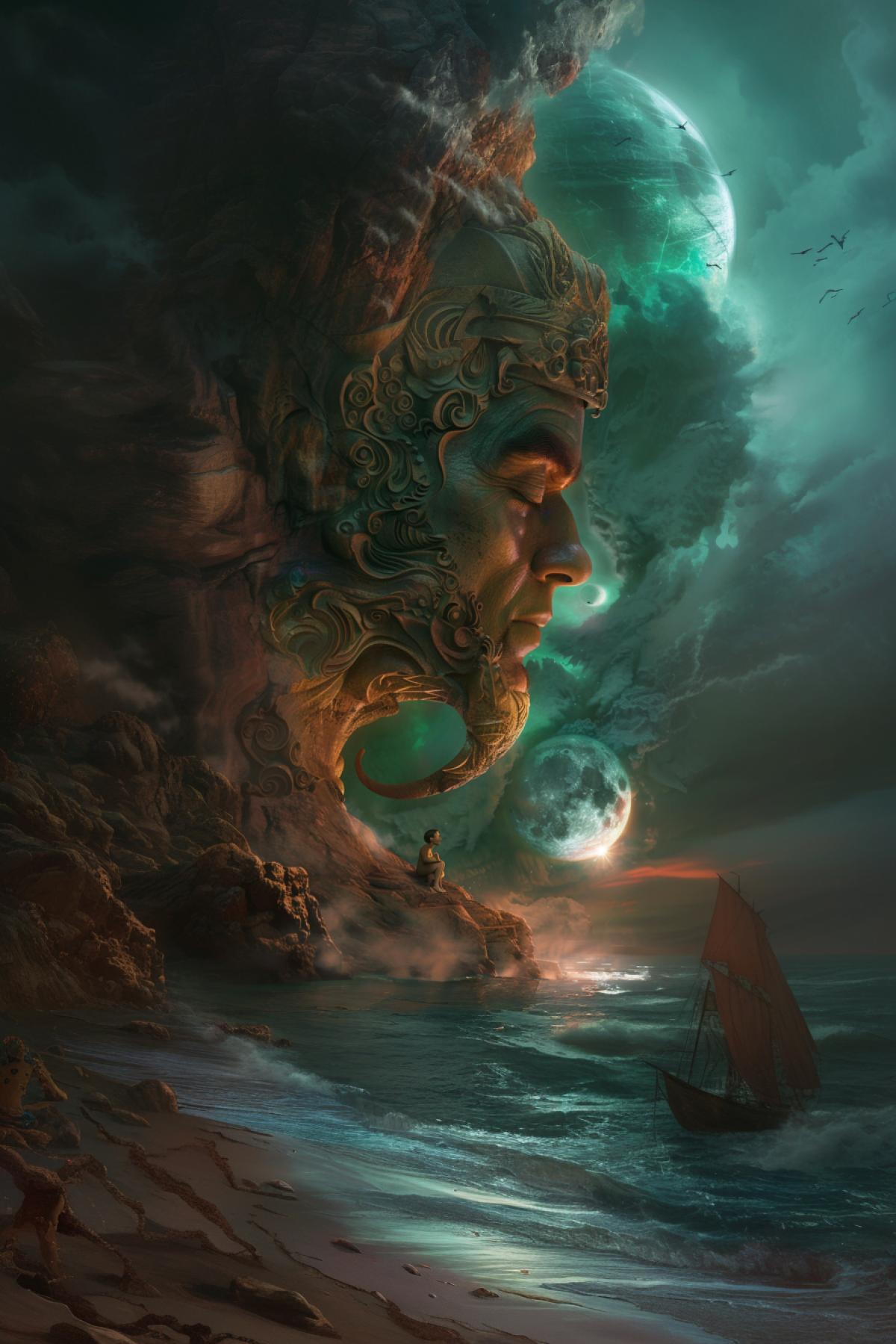 fairy tale One Thousand and One Nights, Fairytale world, flickering, Sinbad the Sailor, Cyclops