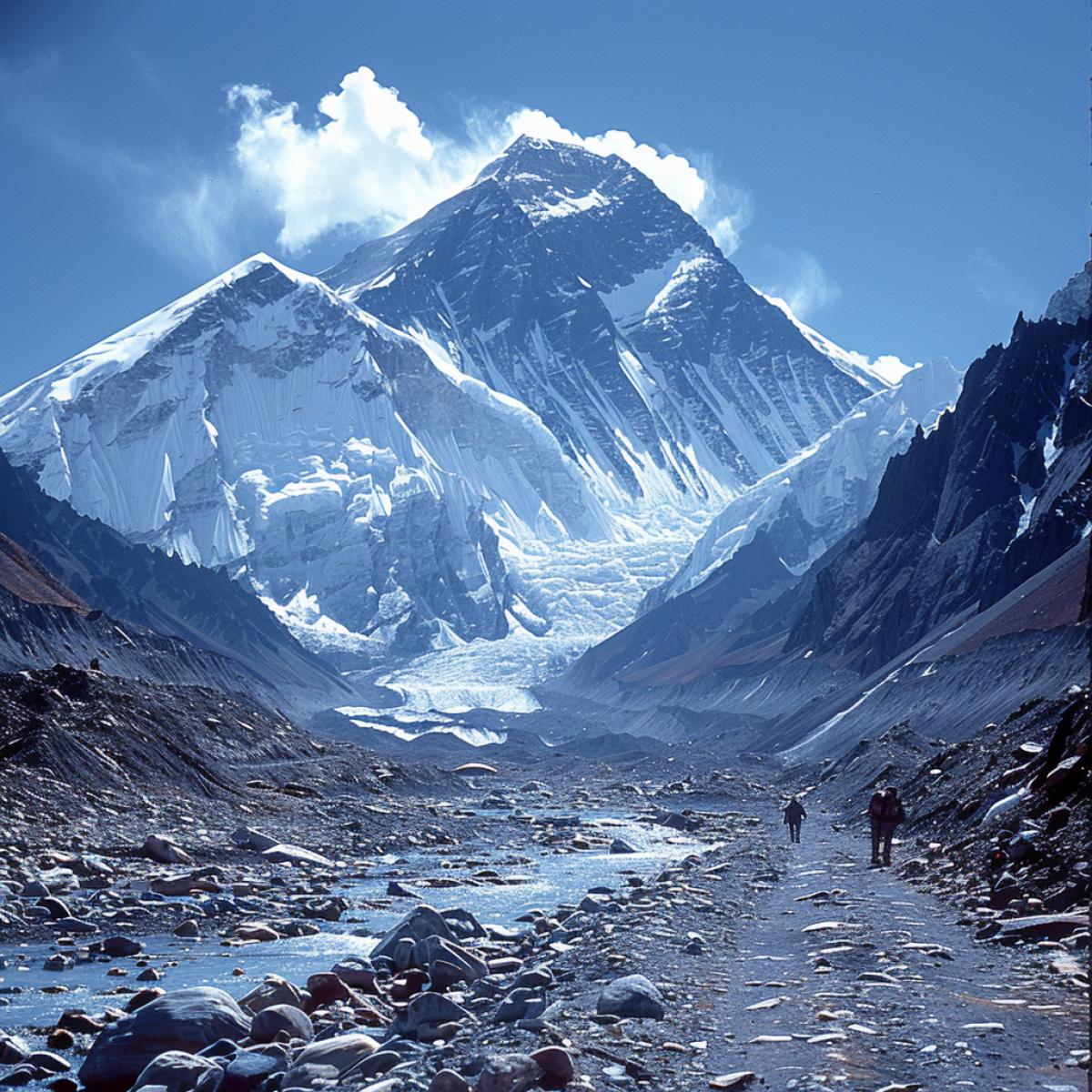 Majestic Everest Chomolungma . Everest is so high and its climate so harsh that it is not suitable for supporting a sustainable human population. However, the valleys below the mountain are inhabited by Tibetan peoples, the most famous of whom are the Sherpas. They are practically indispensable for climbers as high-mountain porters and guides.