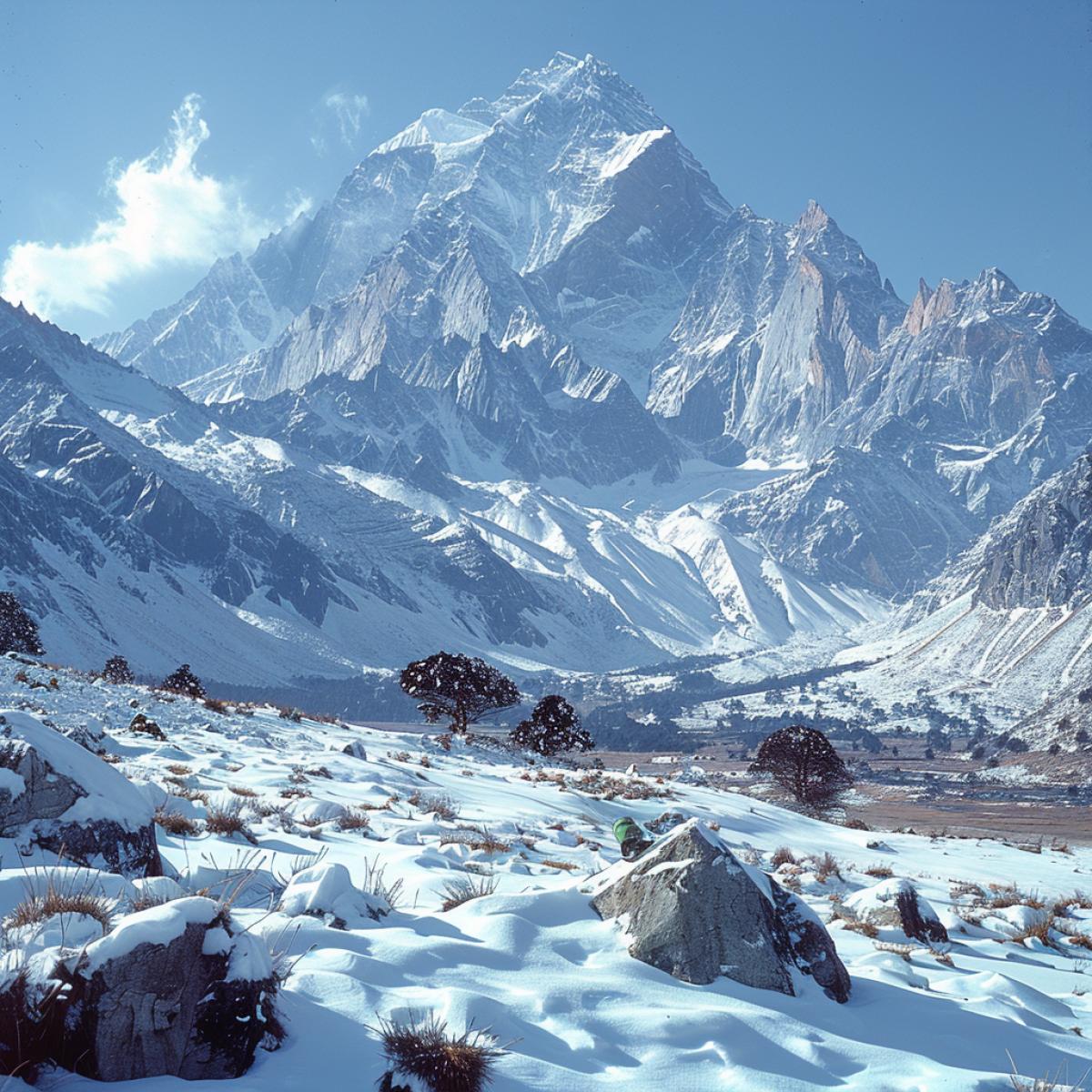 Chomolungma, the peak of death. The bodies of those hited during the ascent, especially on the higher slopes, most often remain unrecovered due to the great difficulties associated with their transportation. So some of them serve as original landmarks, such as the of a climber in green boots, which is a well-known altitude mark of 8500 meters.