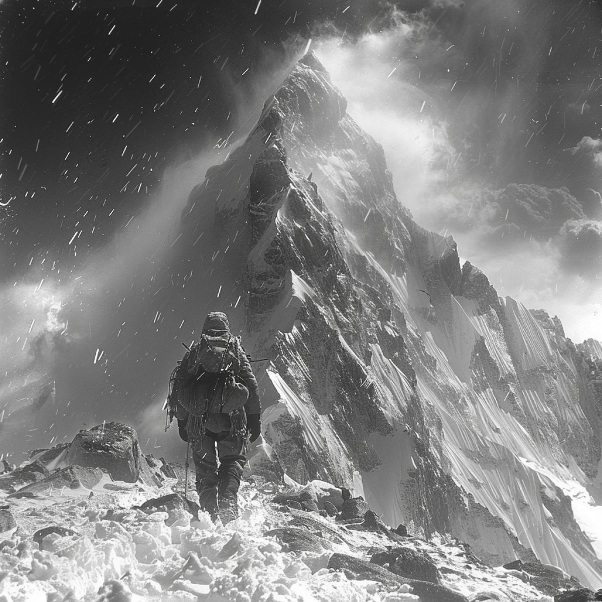 Everest, Everest there is nothing higher,. Its impossible to breathe at the top.. If he shakes his stubborn head,. Avalanches, chances of survival are negligible.