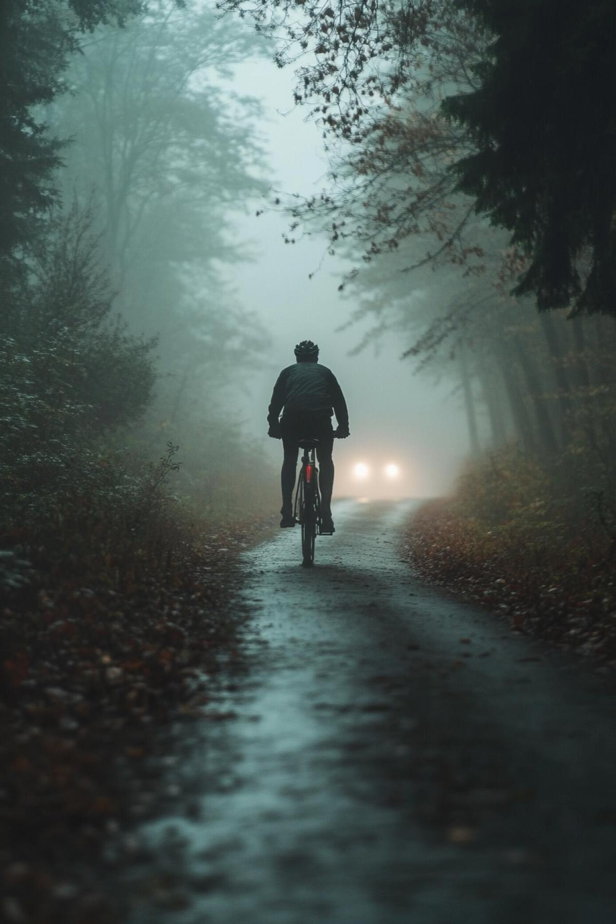 bike ride, flickering, Parallel world, in the style of the TV series Supernatural, American rock 1980