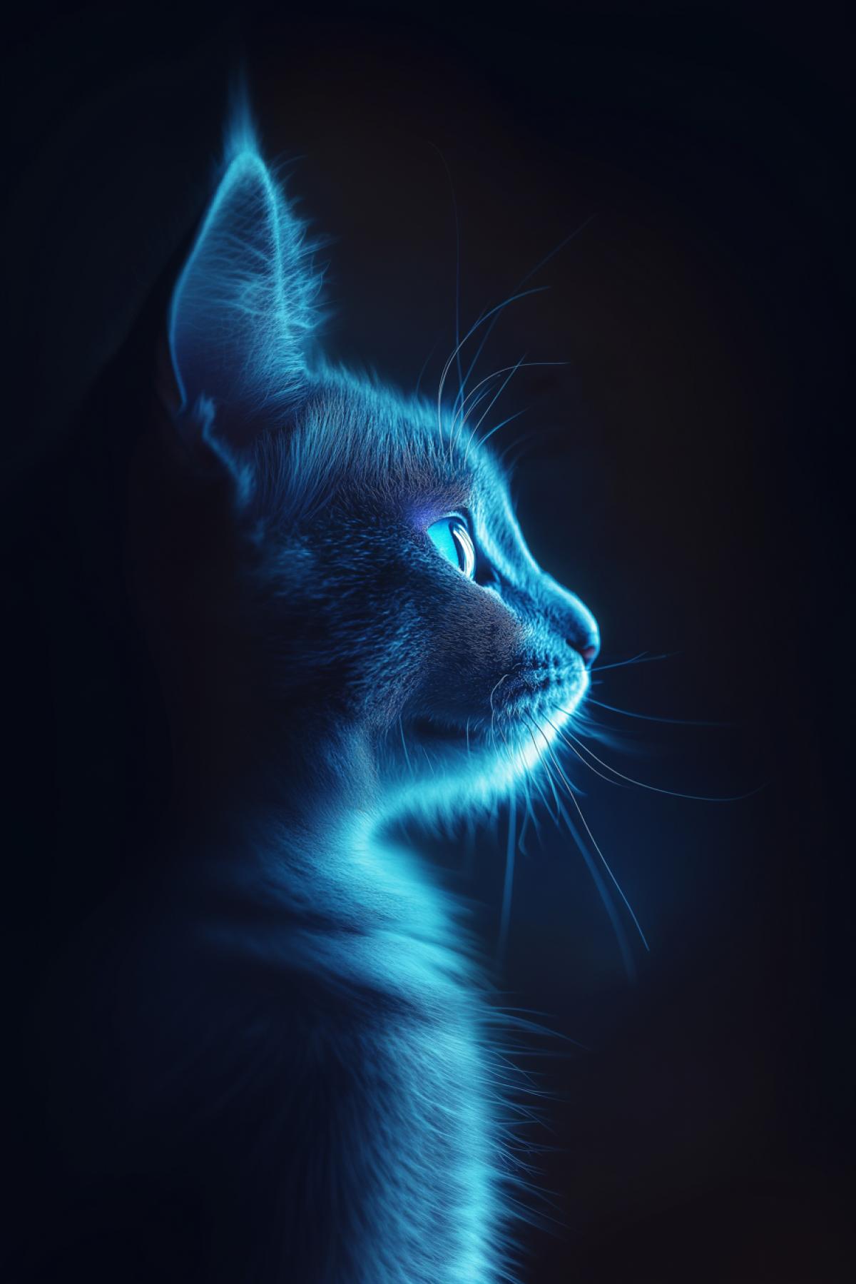 World Cat Day, shimmer, realistic image, minimalism, psychedelic, photoshop, smooth and soft lines,