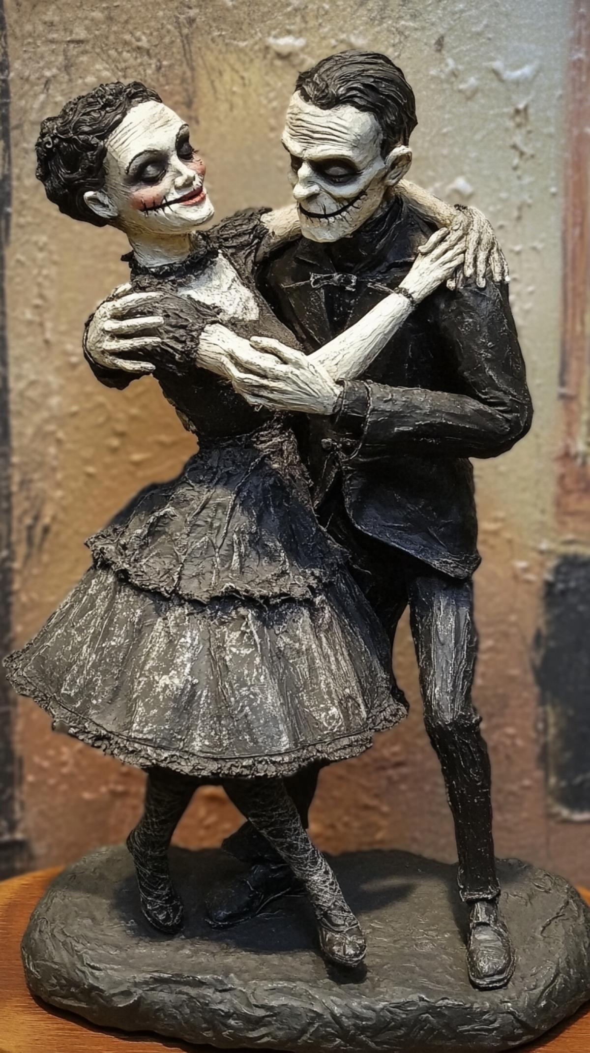 Adams family style couple dancing jig