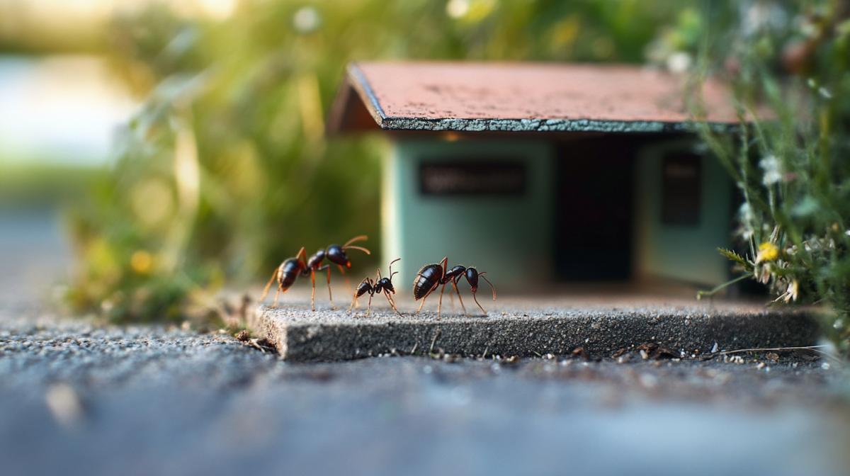 Bus stop for ants