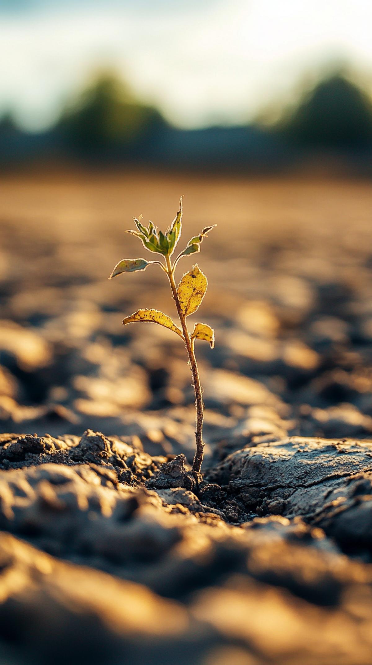Thirst, drought, wilted plants