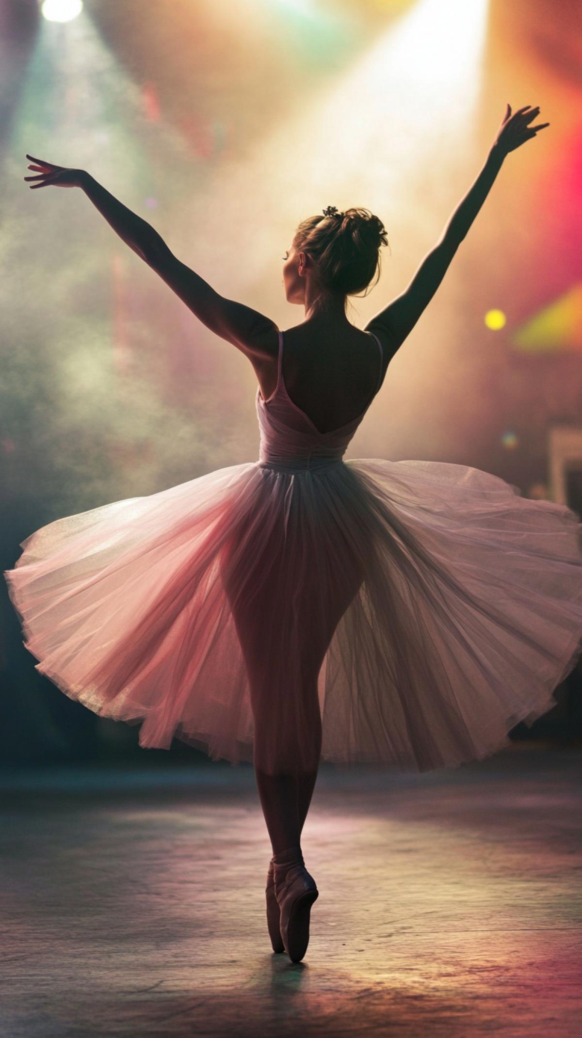 ballerina in graceful operetta dance