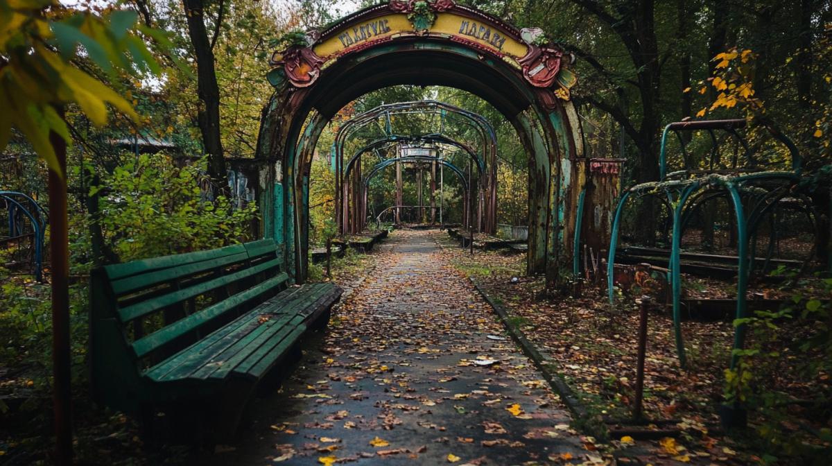 abandoned overgrown amusement park after 300 years