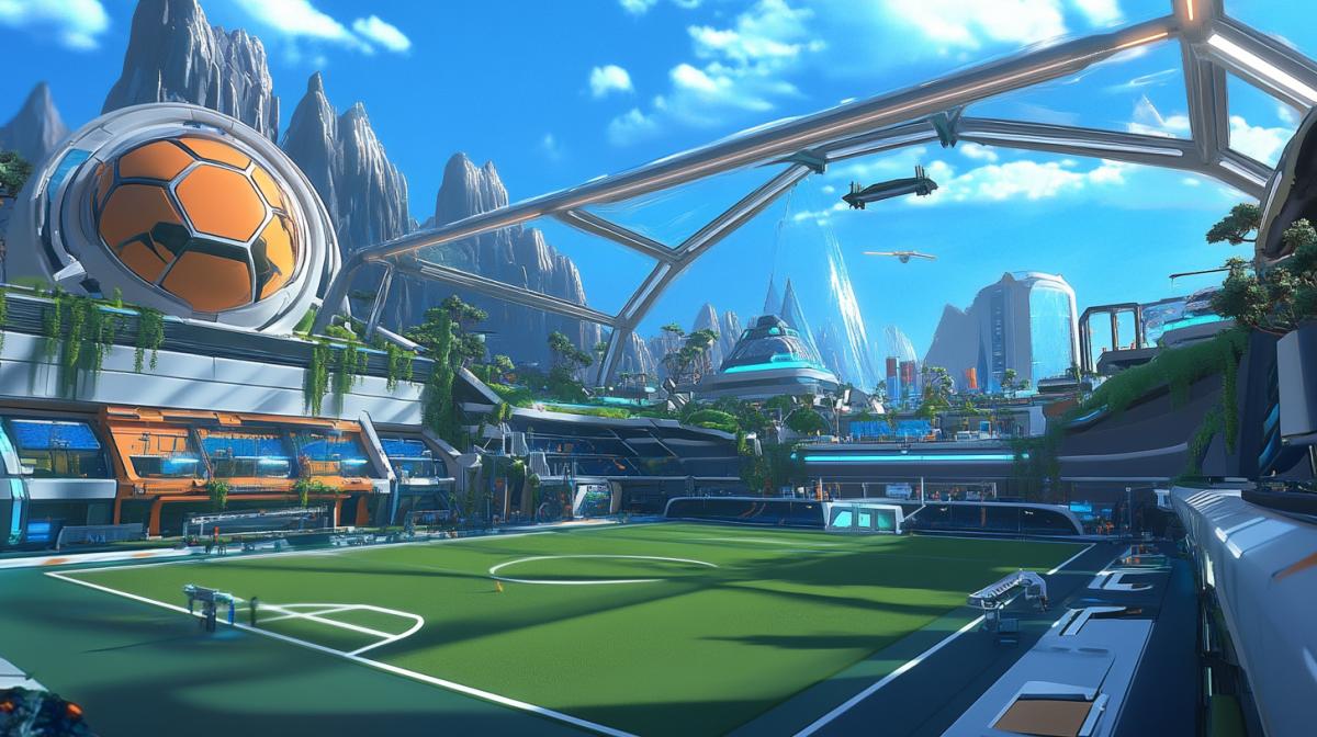 Futuristic Sports Ground on the Crystal Planet