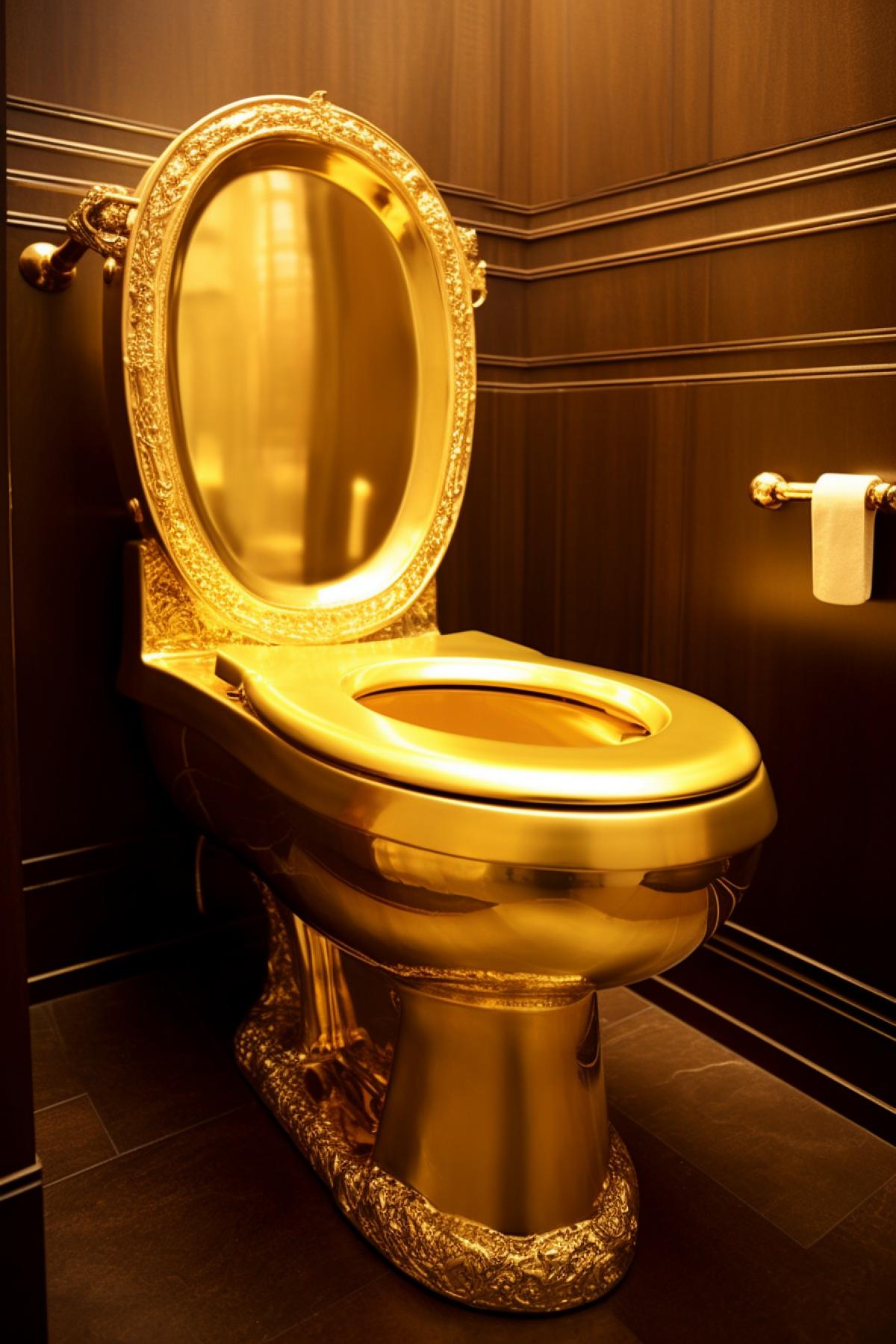 Golden toilet