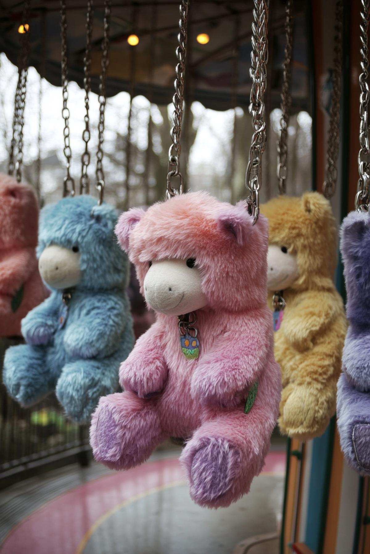 Plush, furry carousels