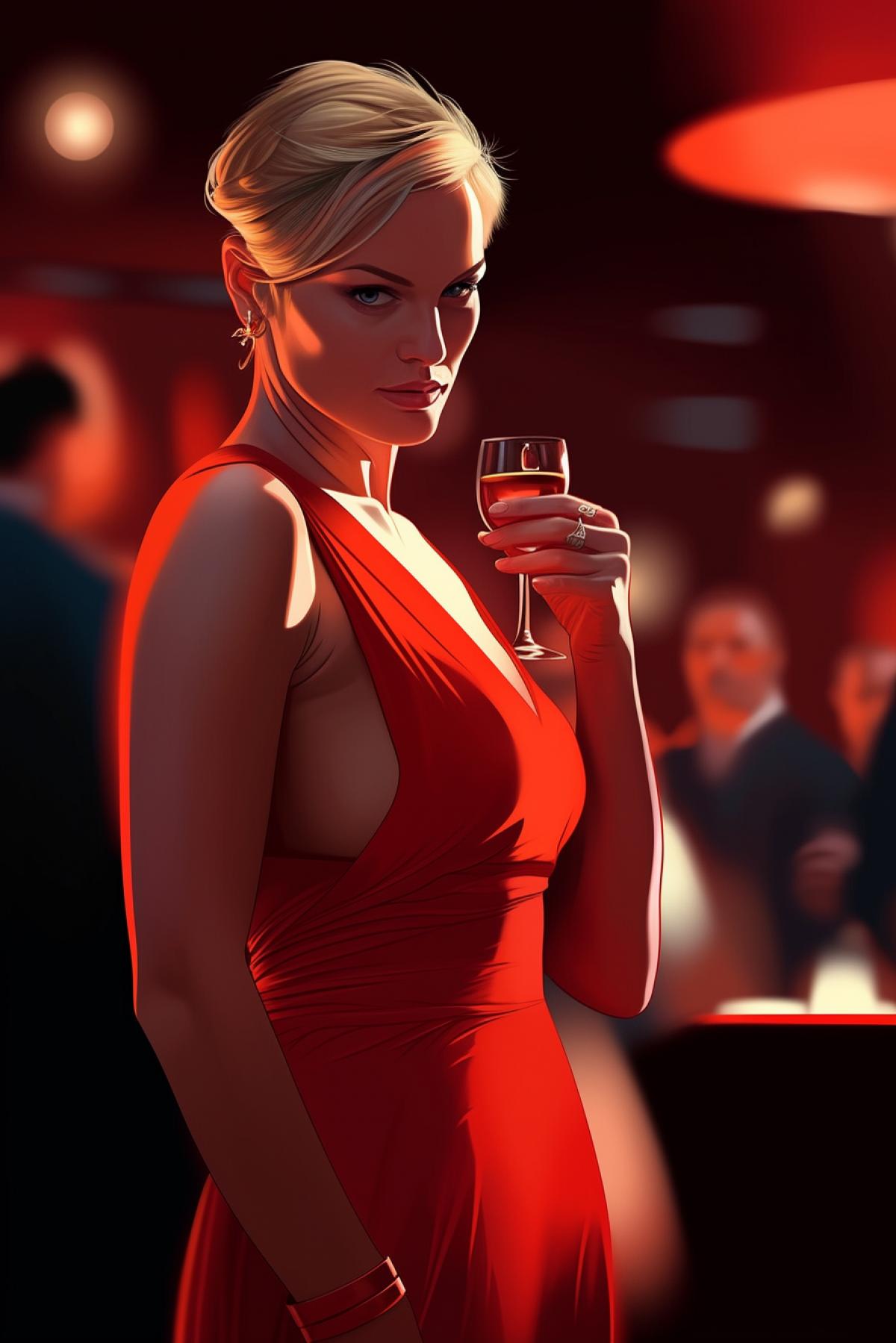 Sharon Stone in the film Basic Instinct, 3D animation
