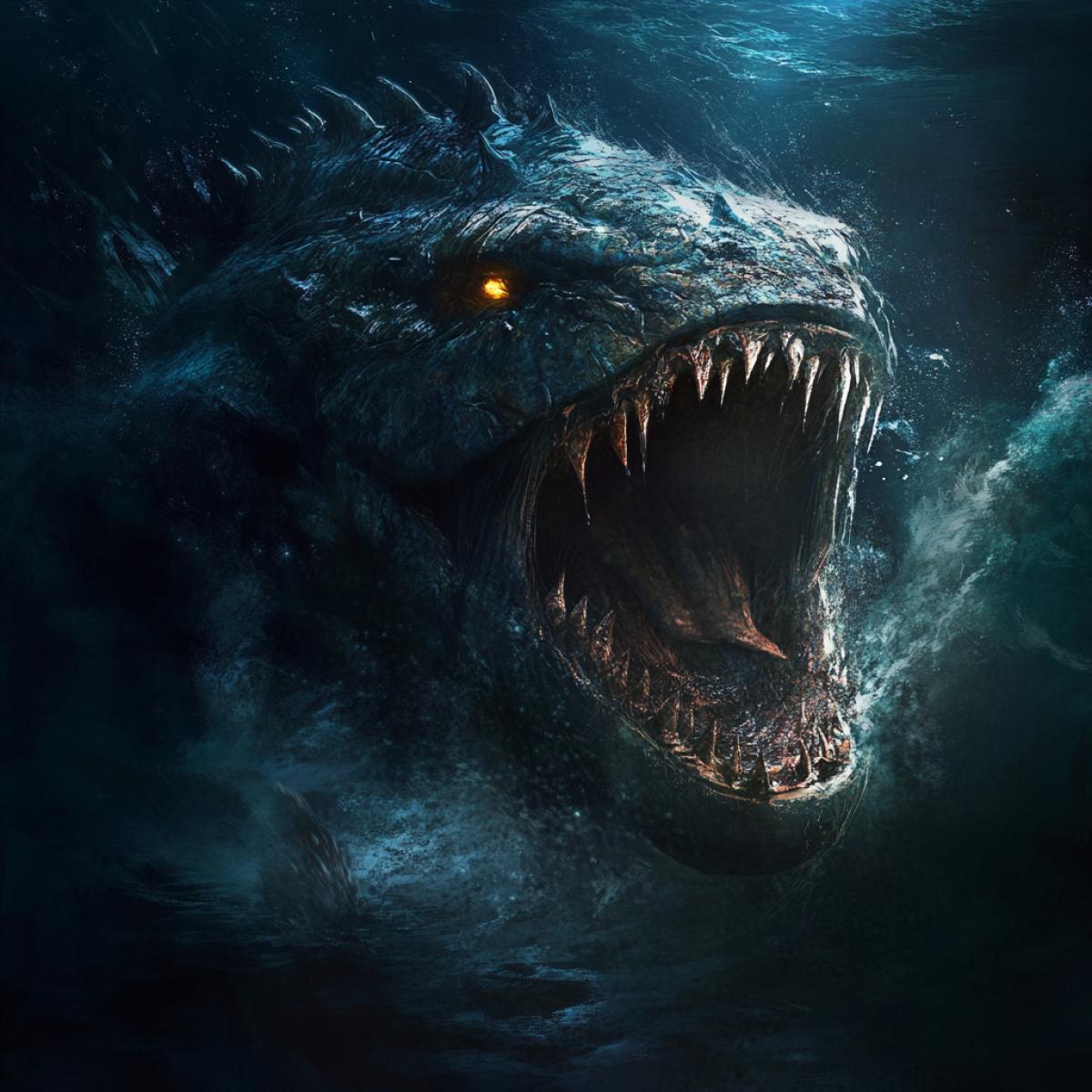 monstrous underwater monster,