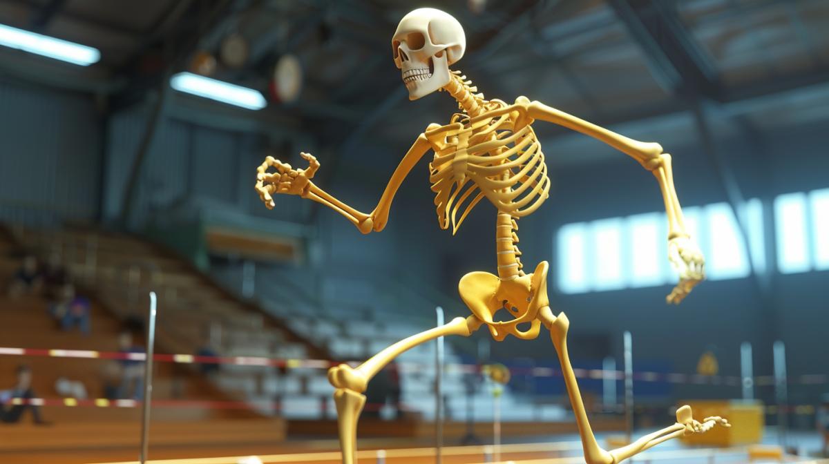 Skeletons in the form of emblems of Olympic sports