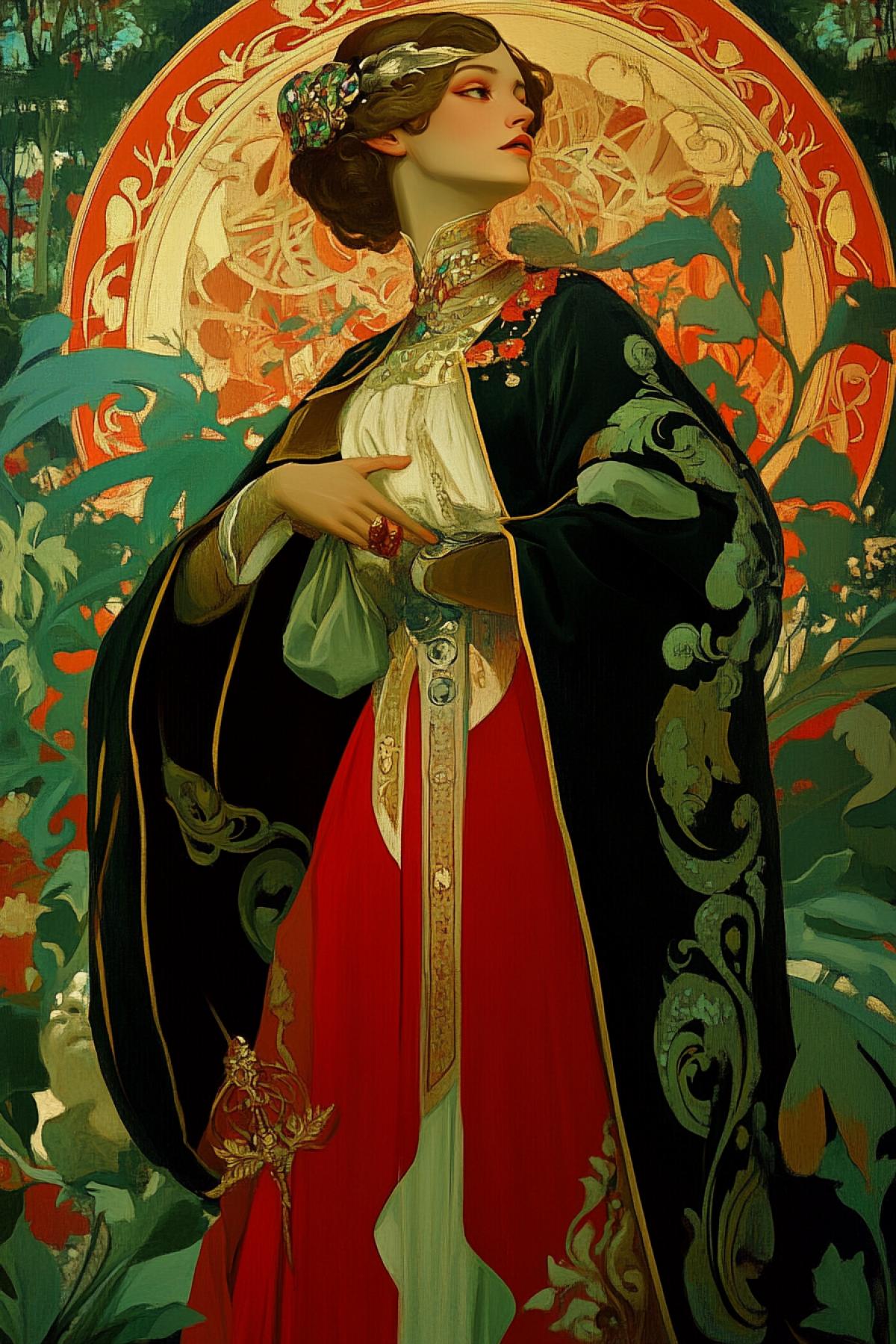 Bride of the snake, in the style of Carl Schratmann, princess, snake, turning into the appearance of a young handsome prince