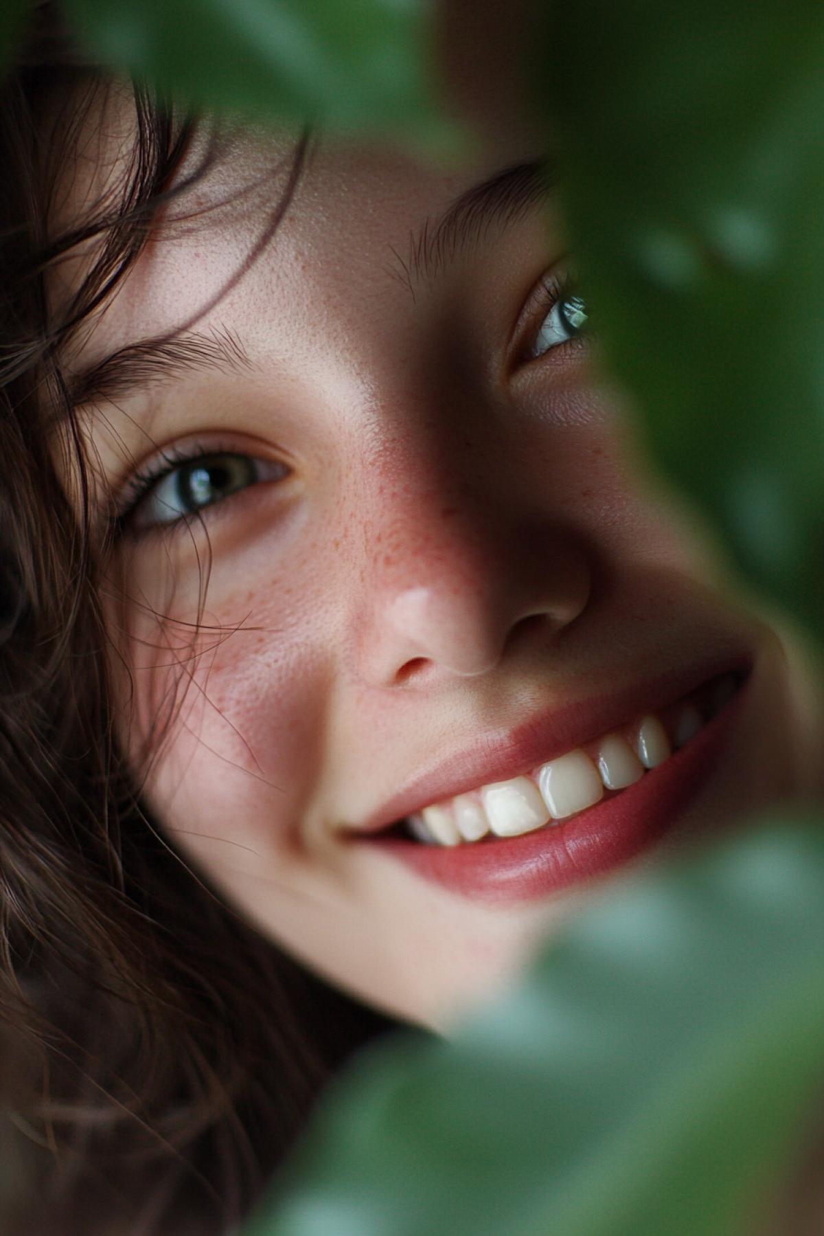 Her heartily smile takes my breath away caught moment unusual bizarre strange looking at me full of love