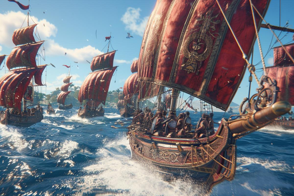 Sea battle of ships
