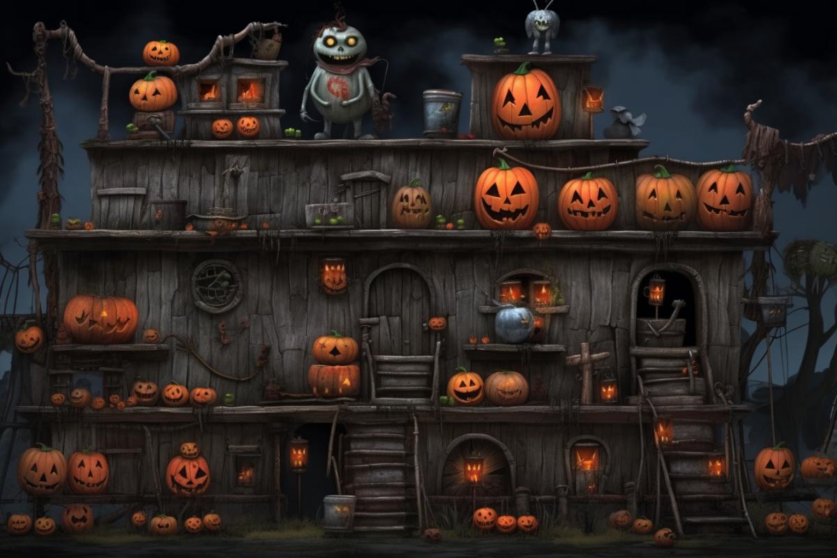 Brick factory in Halloween style