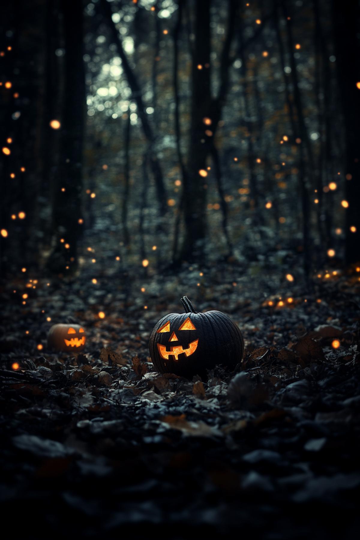 Mystical Halloween, philosophy, magic, minimalism, psychedelic, flickering, realistic image, photoshop