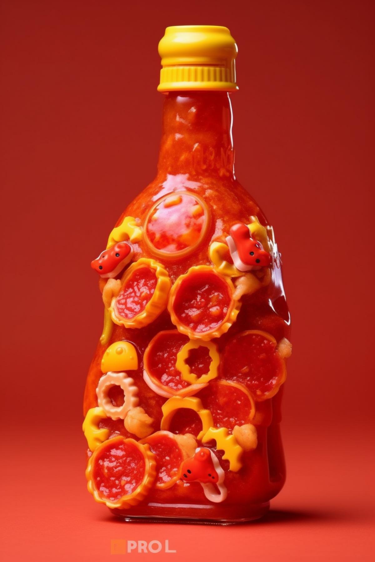 Bottle in the shape of 🐣🍕😭🛏