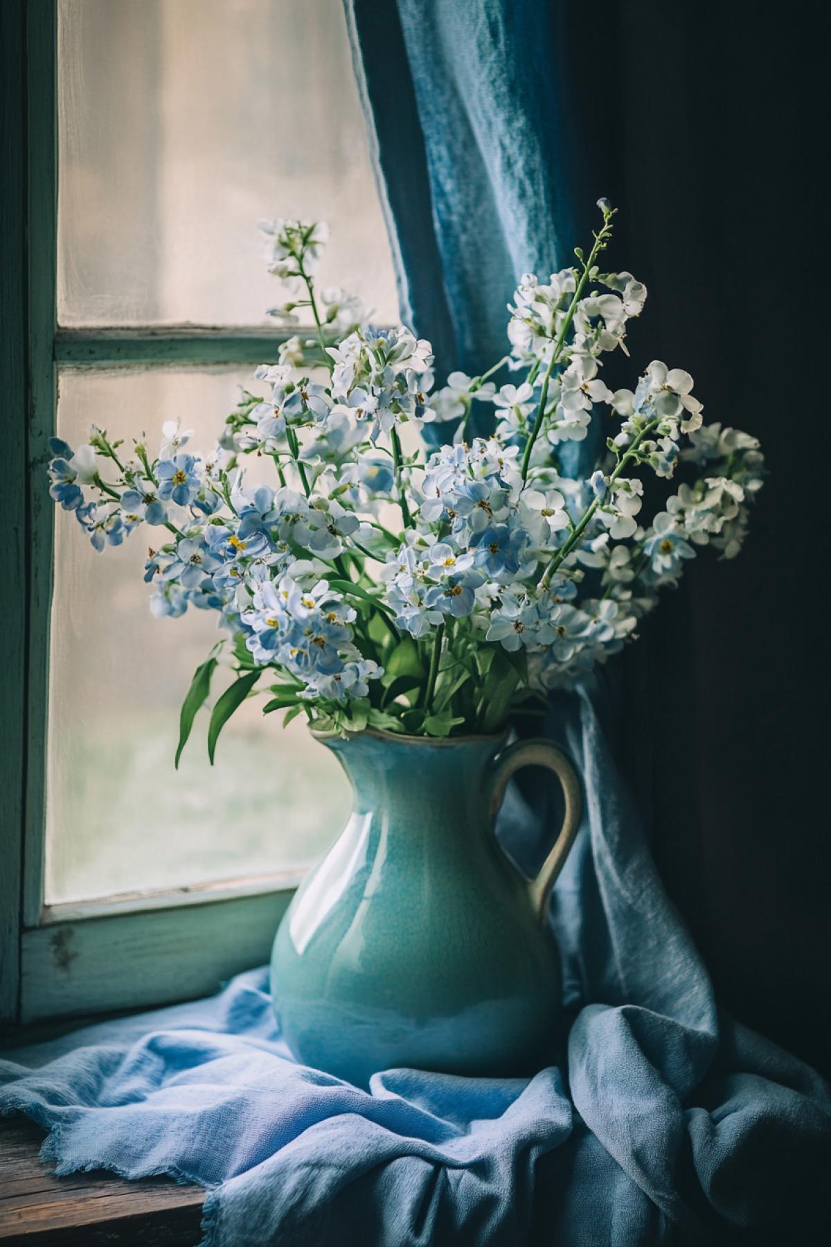 wonderful vase with flowers still life