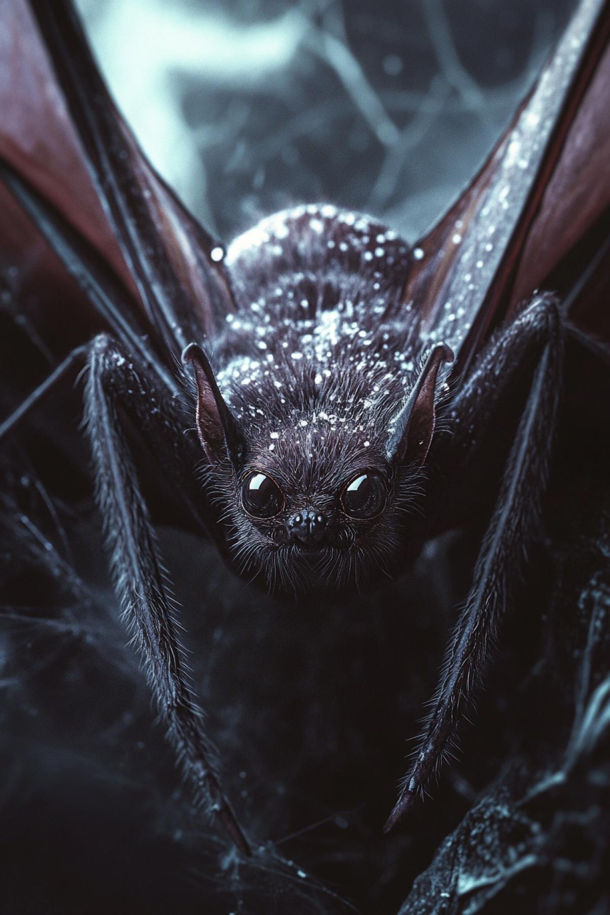 The bat turns into a spider.