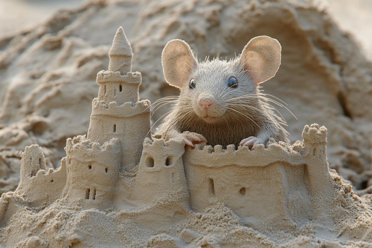 Rat sand castle
