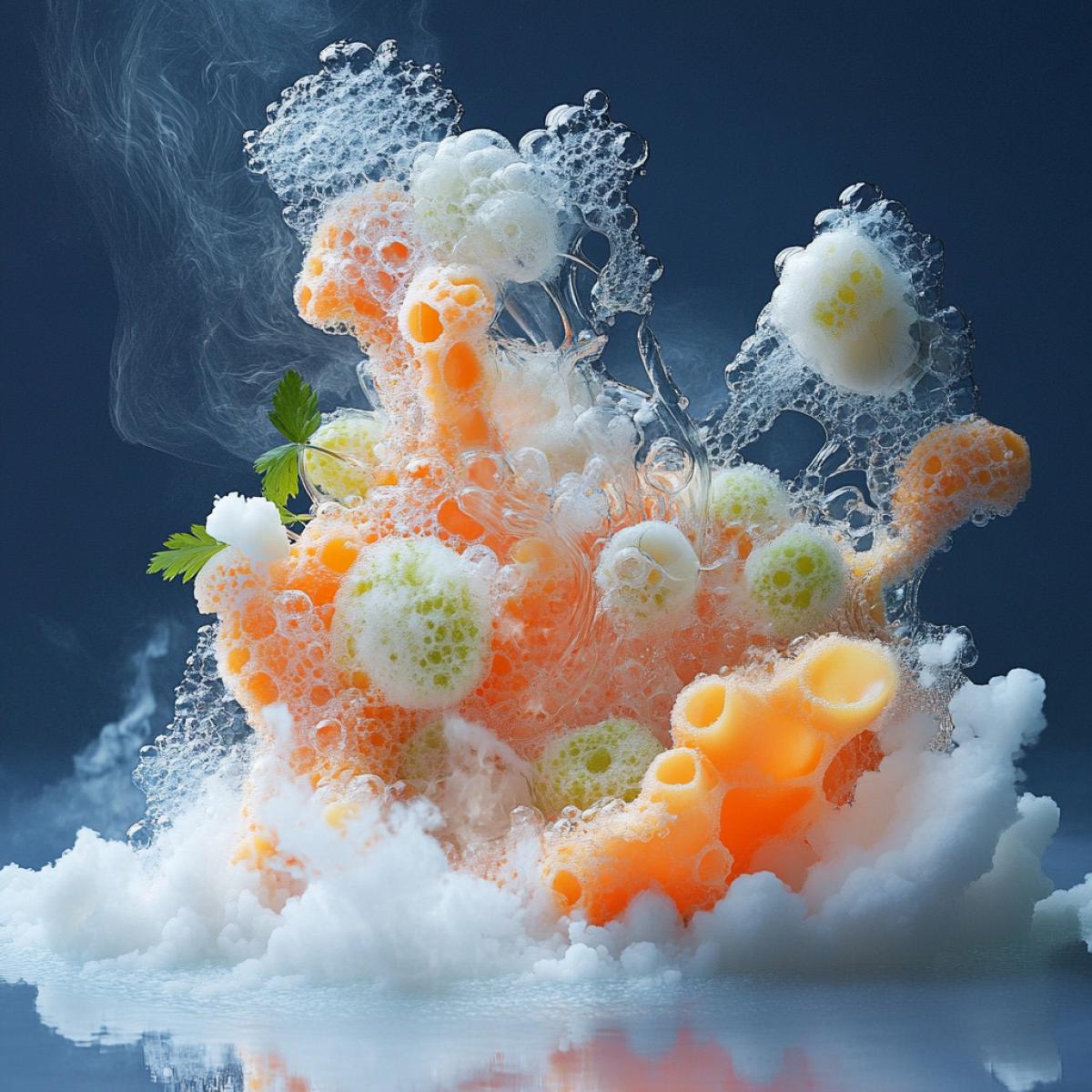 Molecular food, unusual beautiful dishes