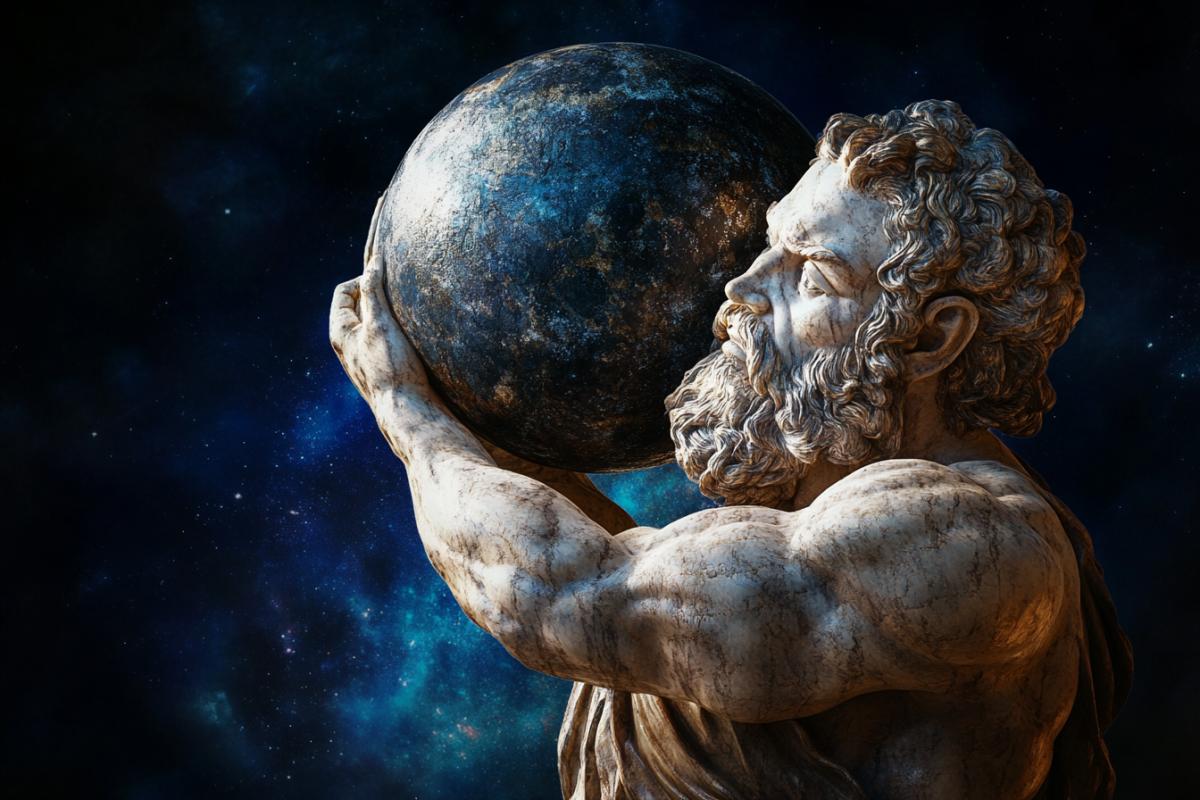 Atlas, who holds the firmament on his shoulders