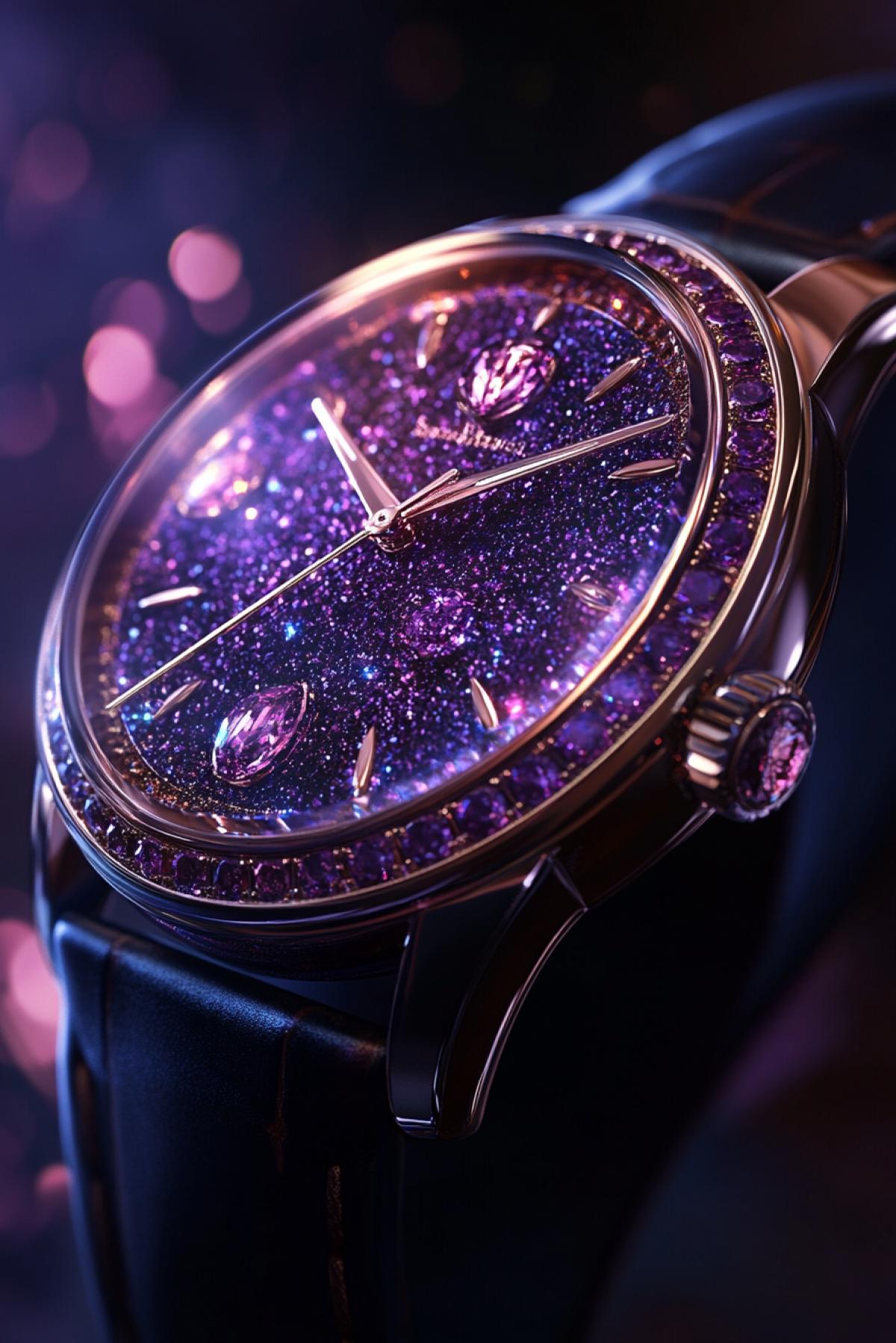 Watches, minimalism, fusion, precious stones, status, elite, flicker, realistic image, photoshop