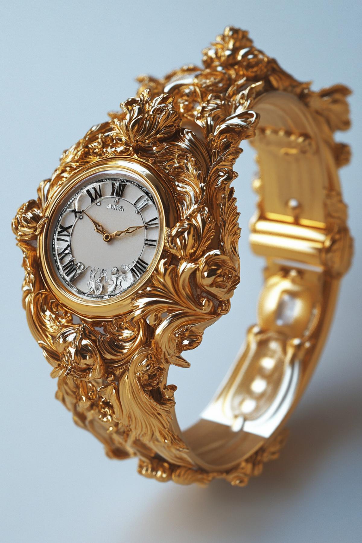 Wristwatch in Rococo style