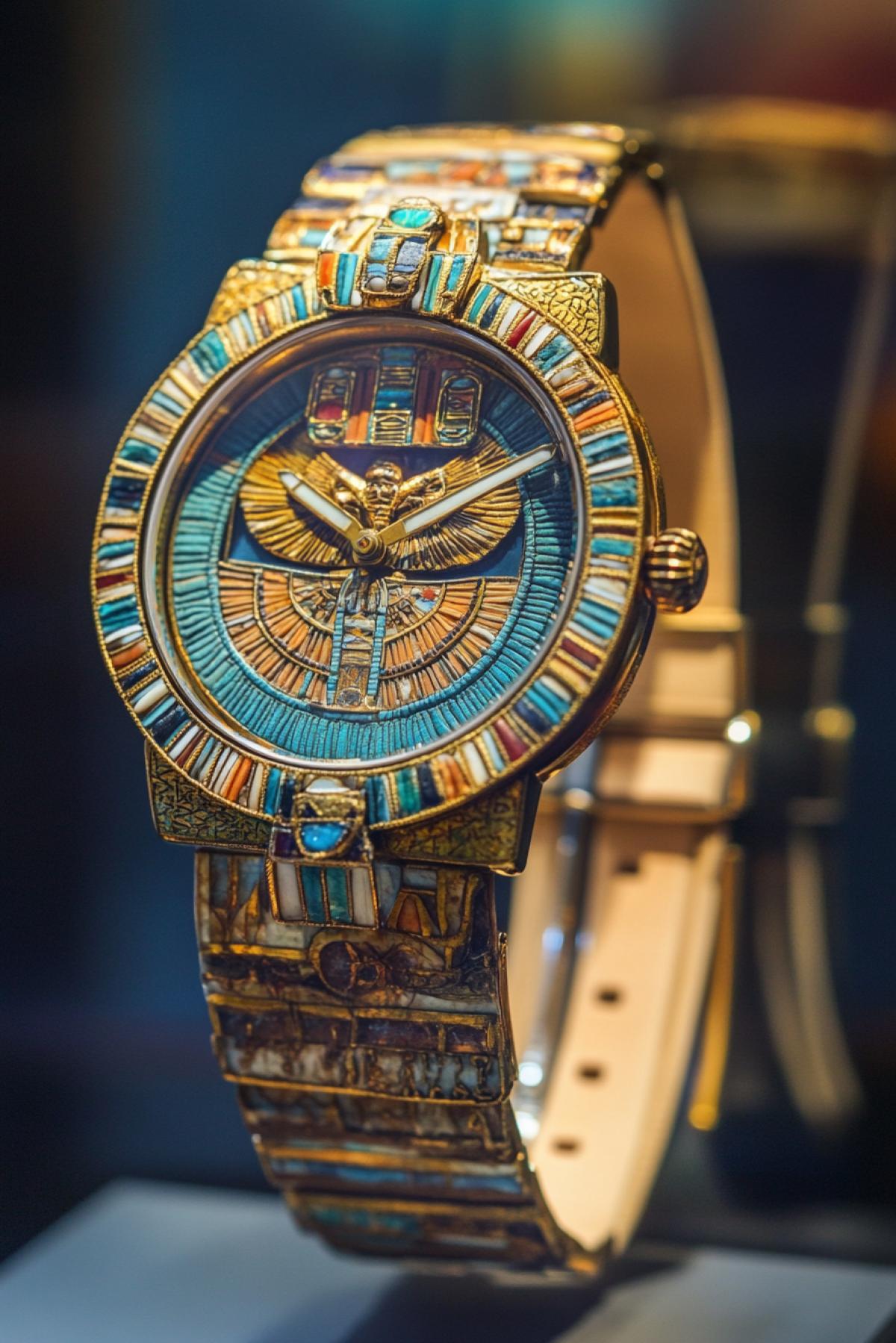 Wristwatch in the style of Ancient Egypt