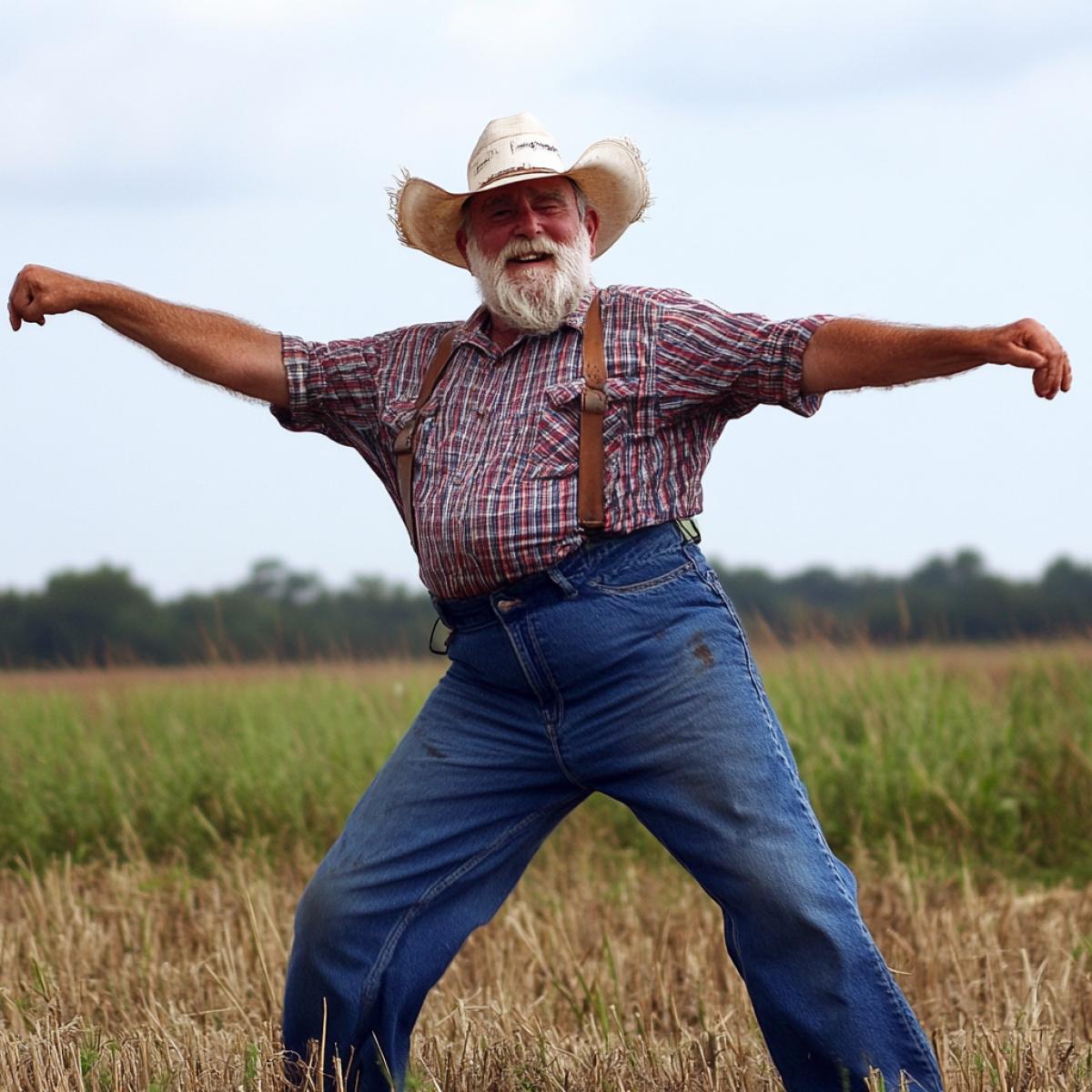 The American farmer dances country music