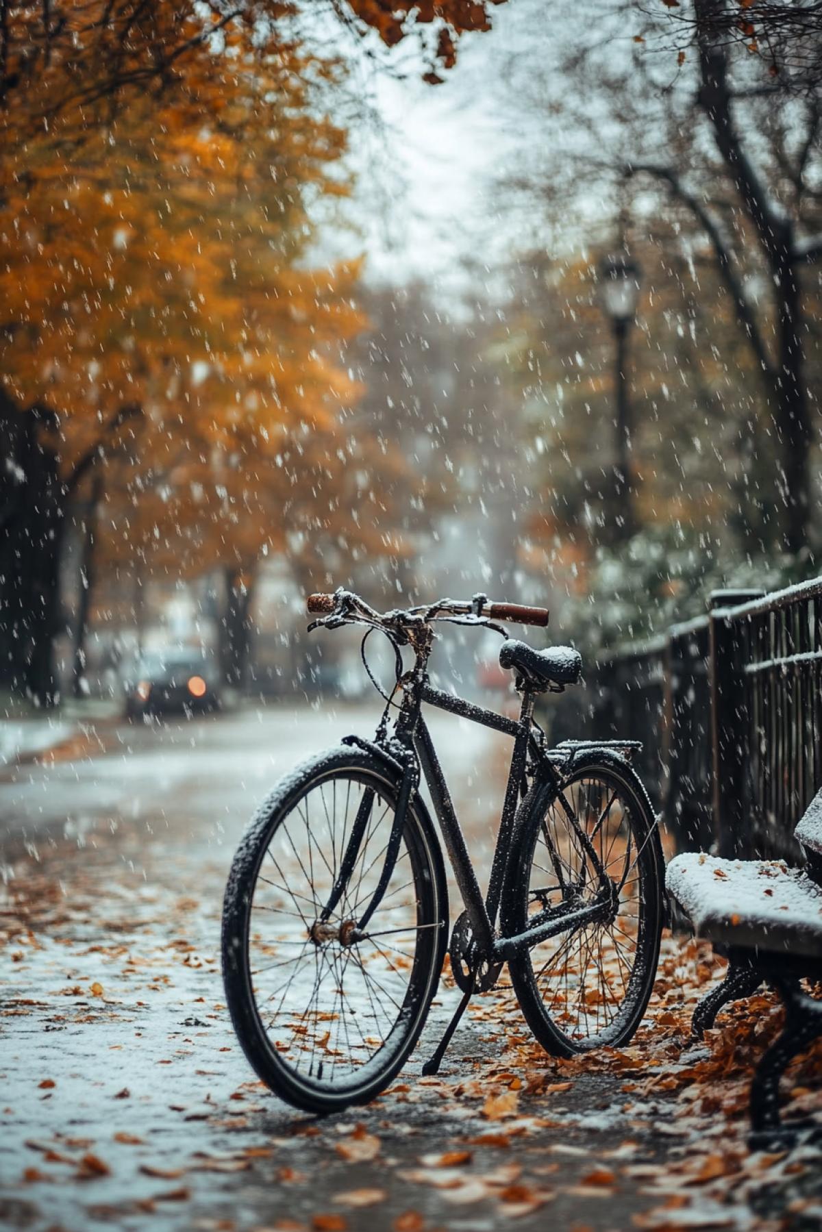 First snow in autumn