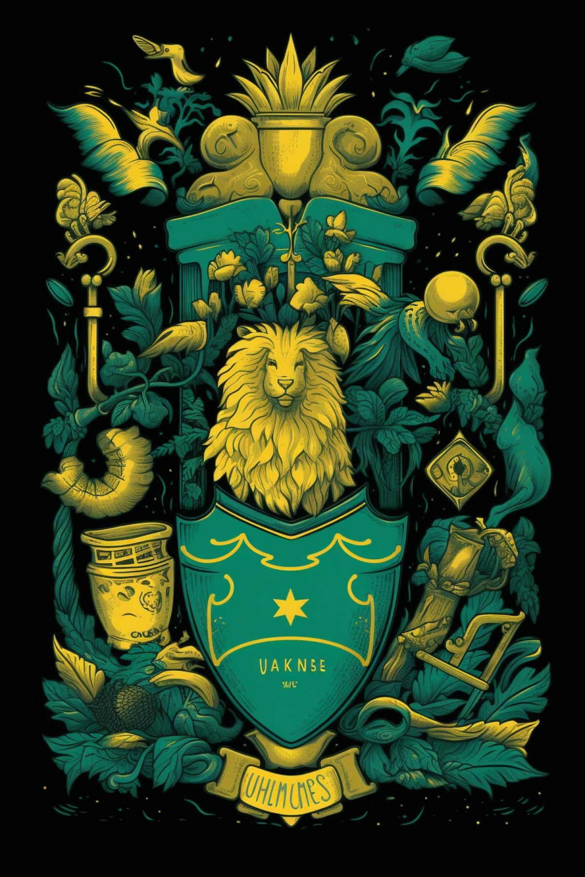 Unusual coats of arms 2D, illustrated