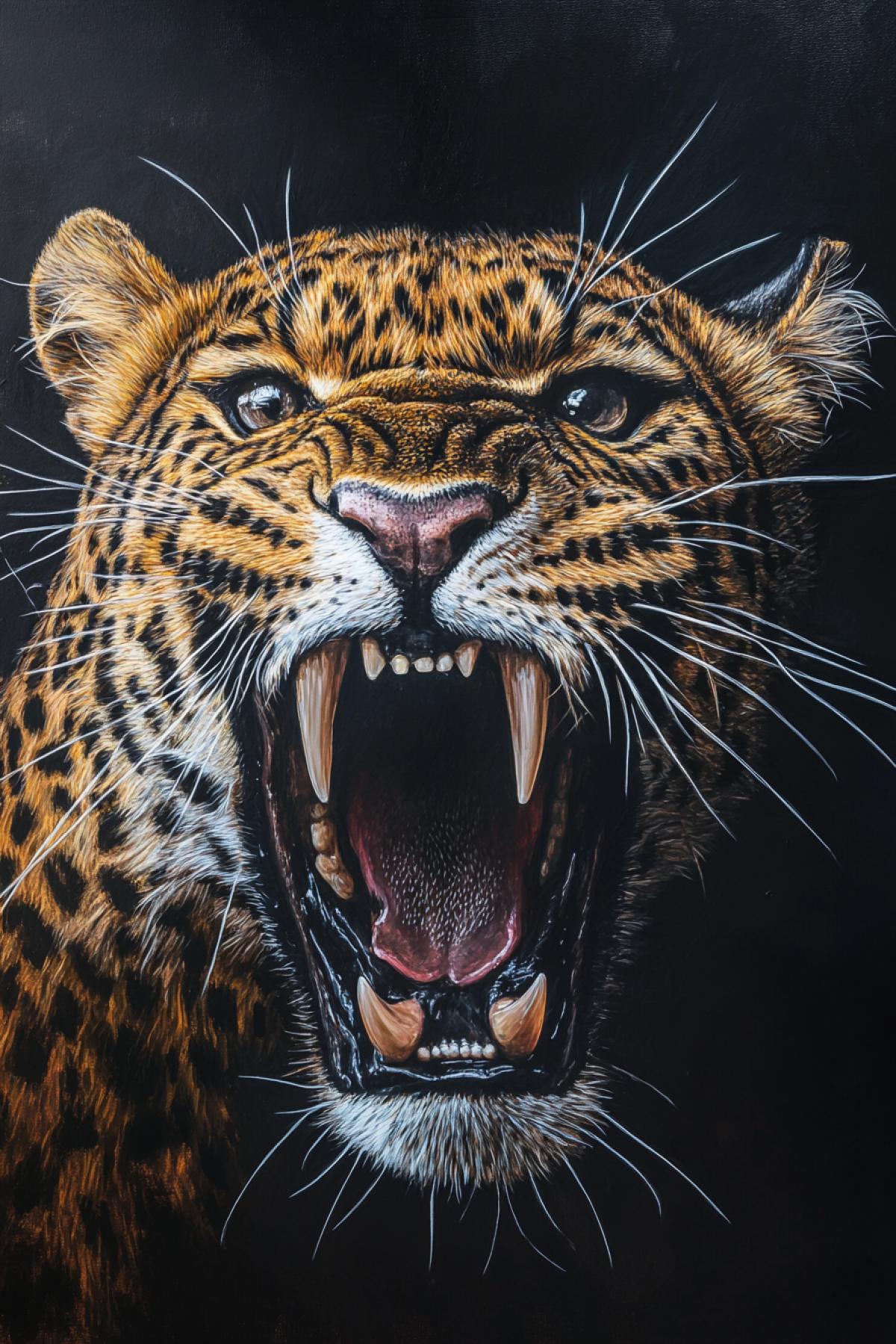 Leopard ready to attack