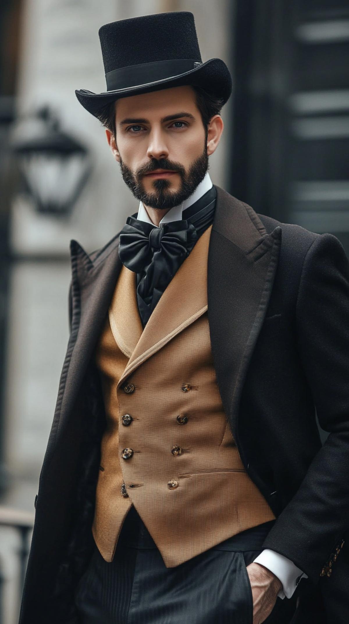 a man in an elegant, unusual suit. These can be strict business looks, retro suits or something completely new.