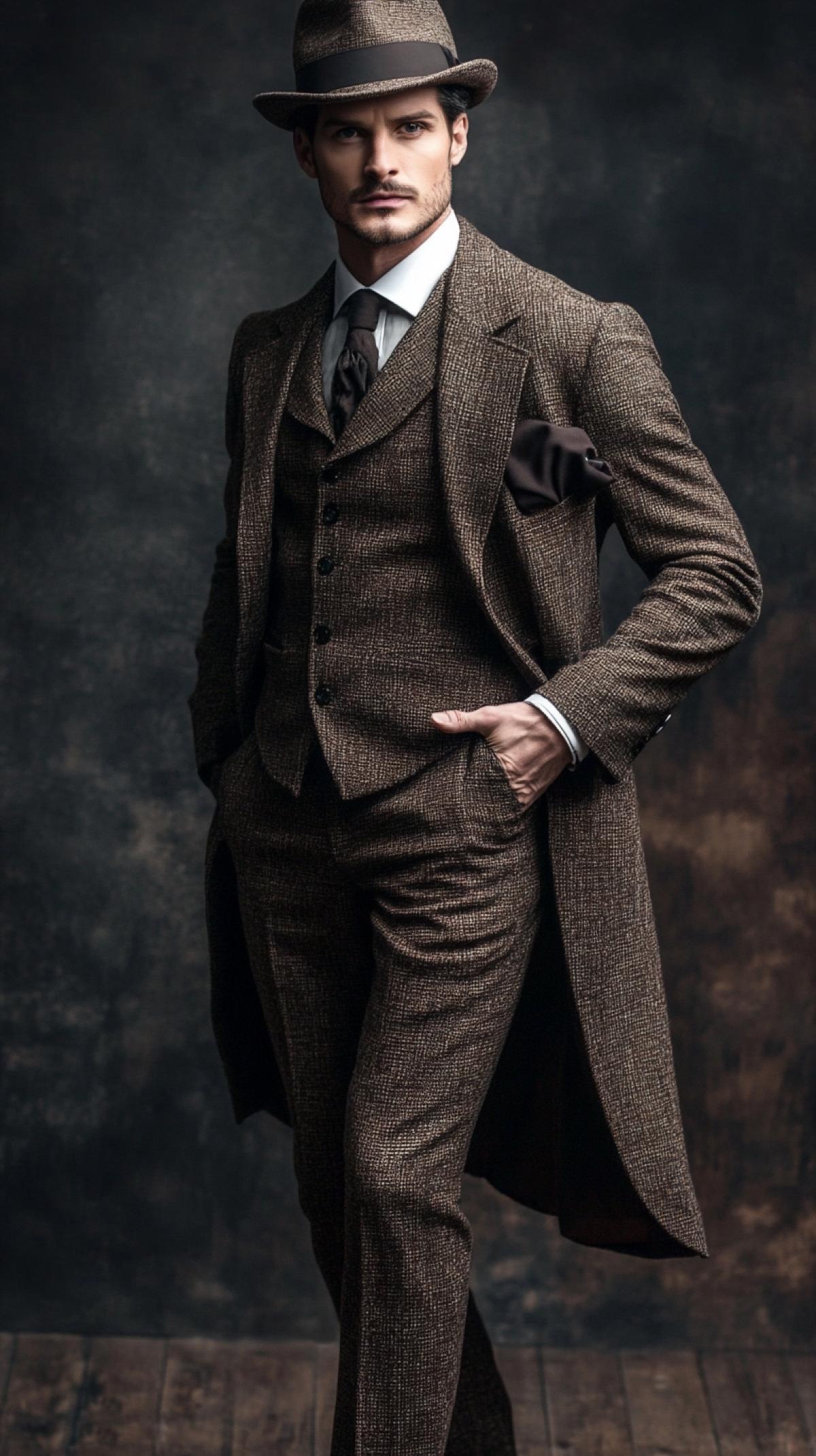 a man in an elegant, unusual suit. These can be strict business looks, retro suits or something completely new.