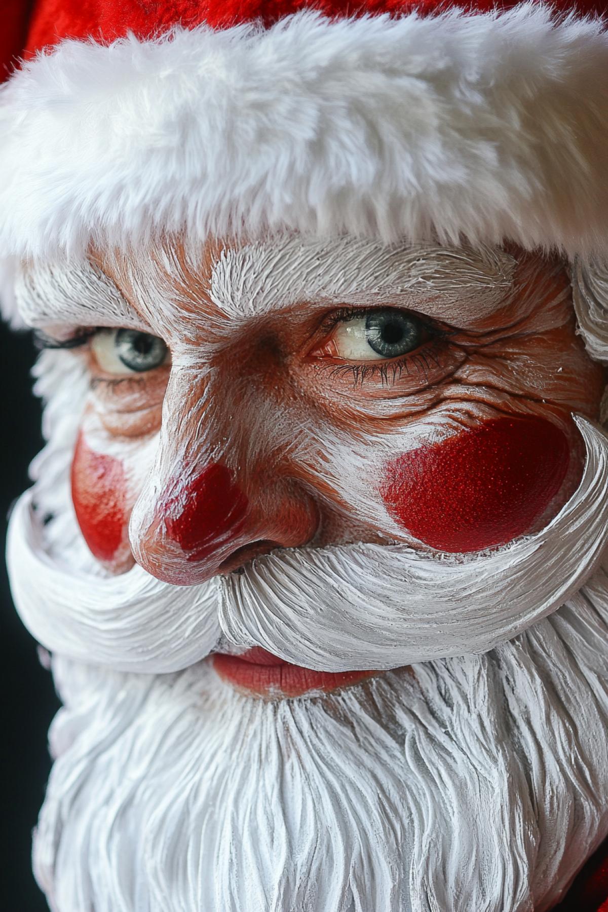 Face art Santa Claus 3D