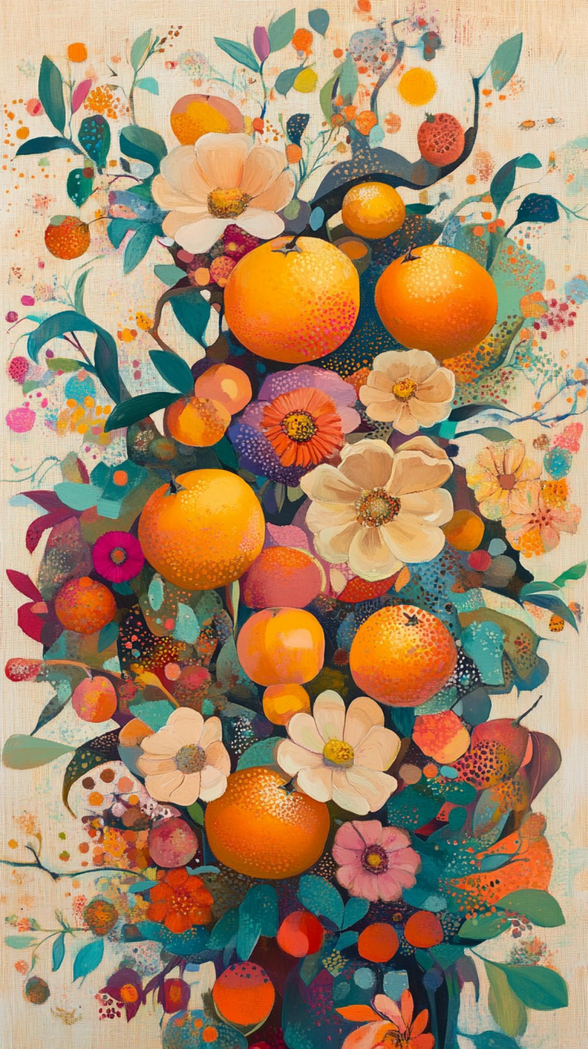 Tangerines, happiness, joy