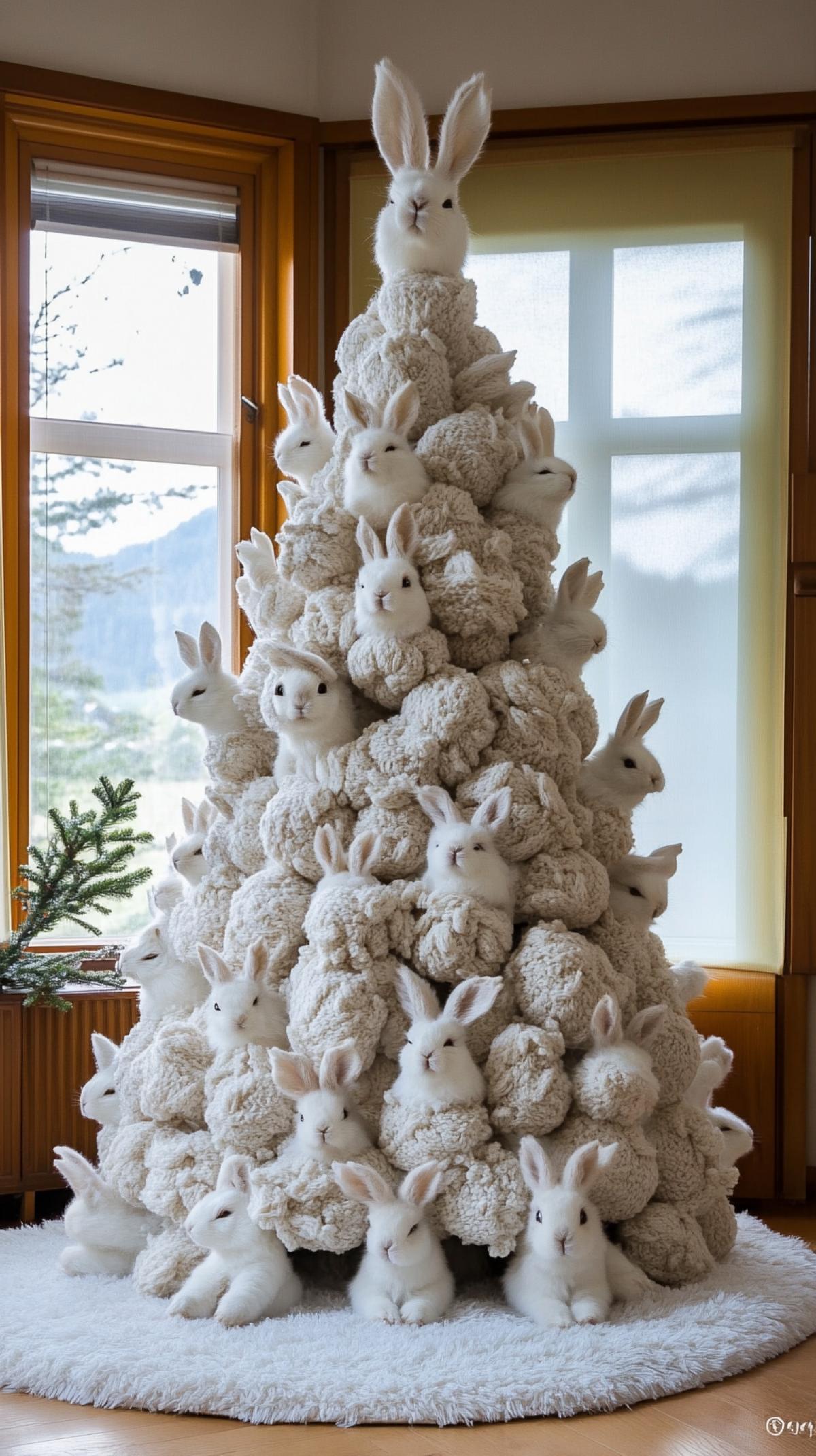 Generate a Christmas tree from hares