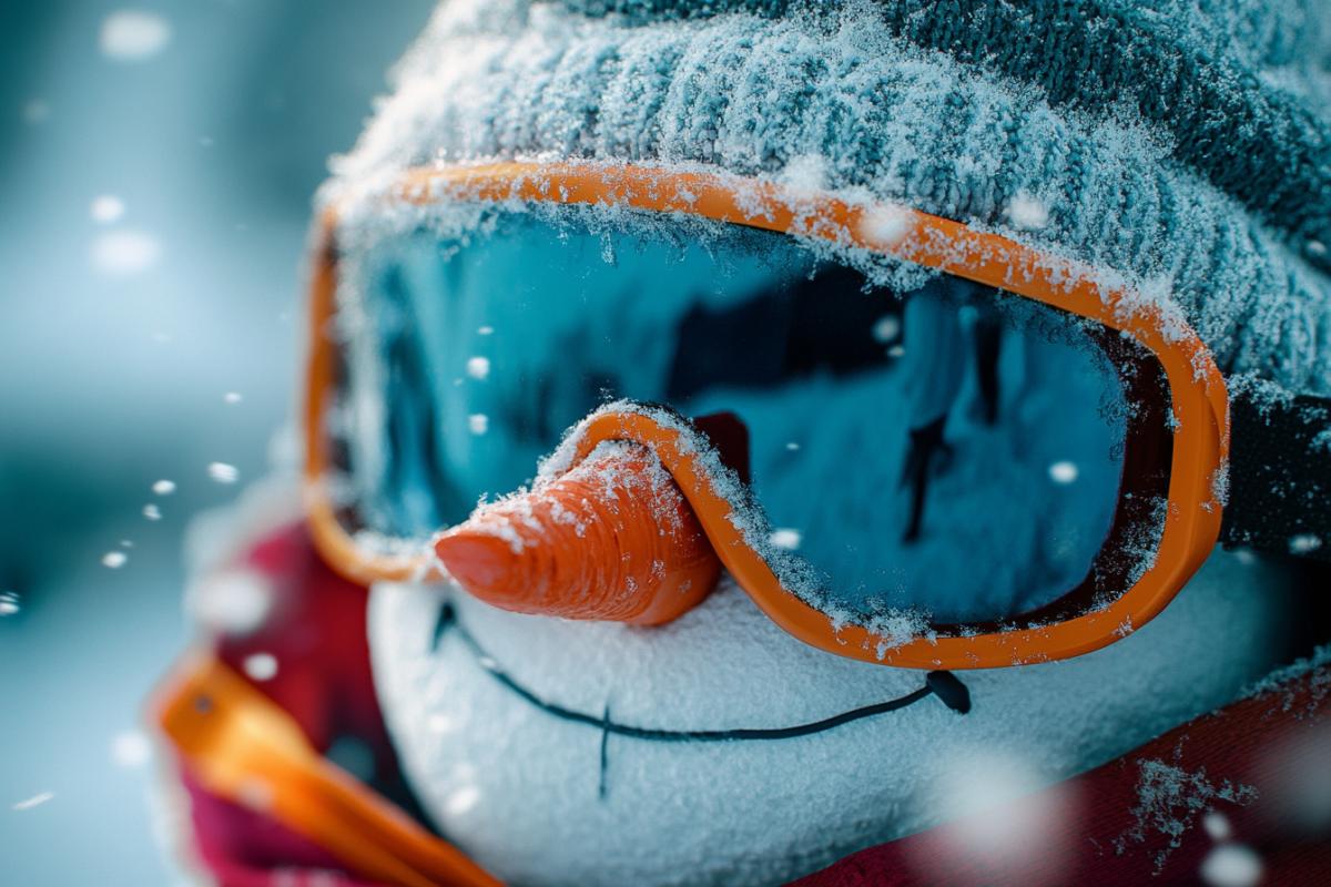 Snowman traveler. Futuristic