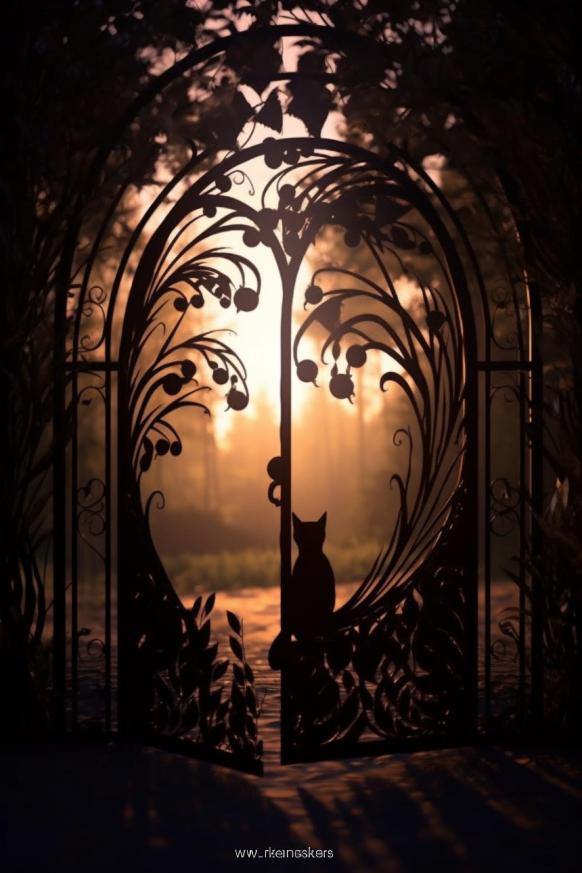 Cats enter the fairy-tale gate into a fairy tale, it sparkles!