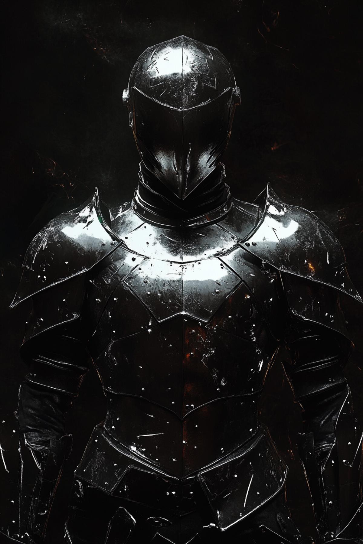 Modern armor, powerful armor, protection, flickering, realistic image, photoshop
