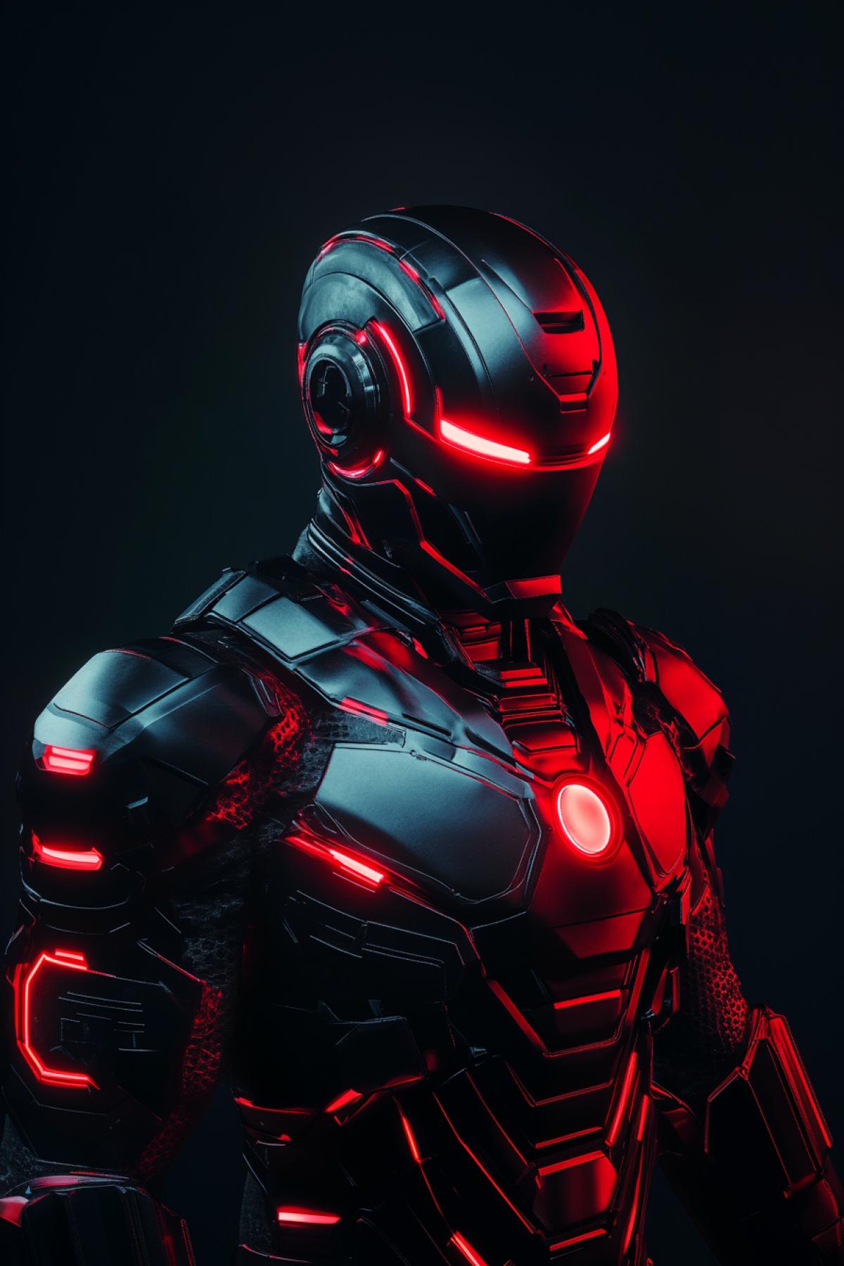 modern armor, powerful armor, psychedelic, protection, flickering, realistic image, photoshop